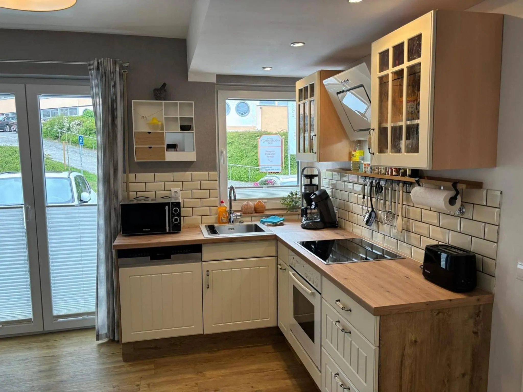 Kitchen or kitchenette in Löwenstein Ferienwohnungen