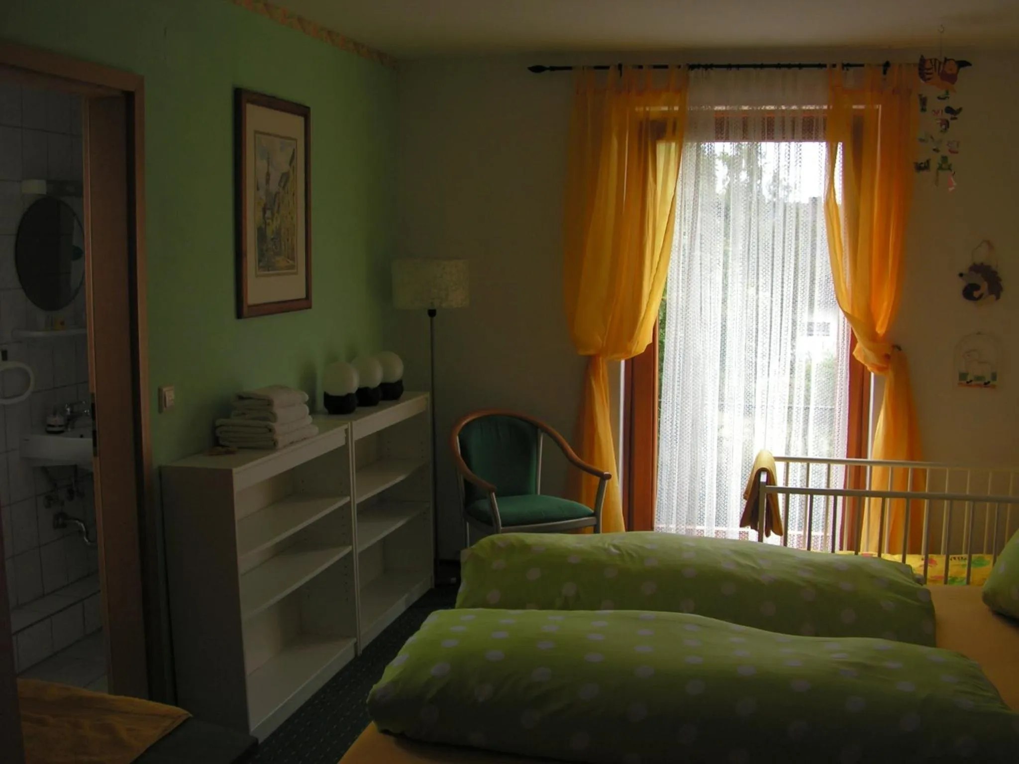 Decorative detail, Bed in Hotel Sternen