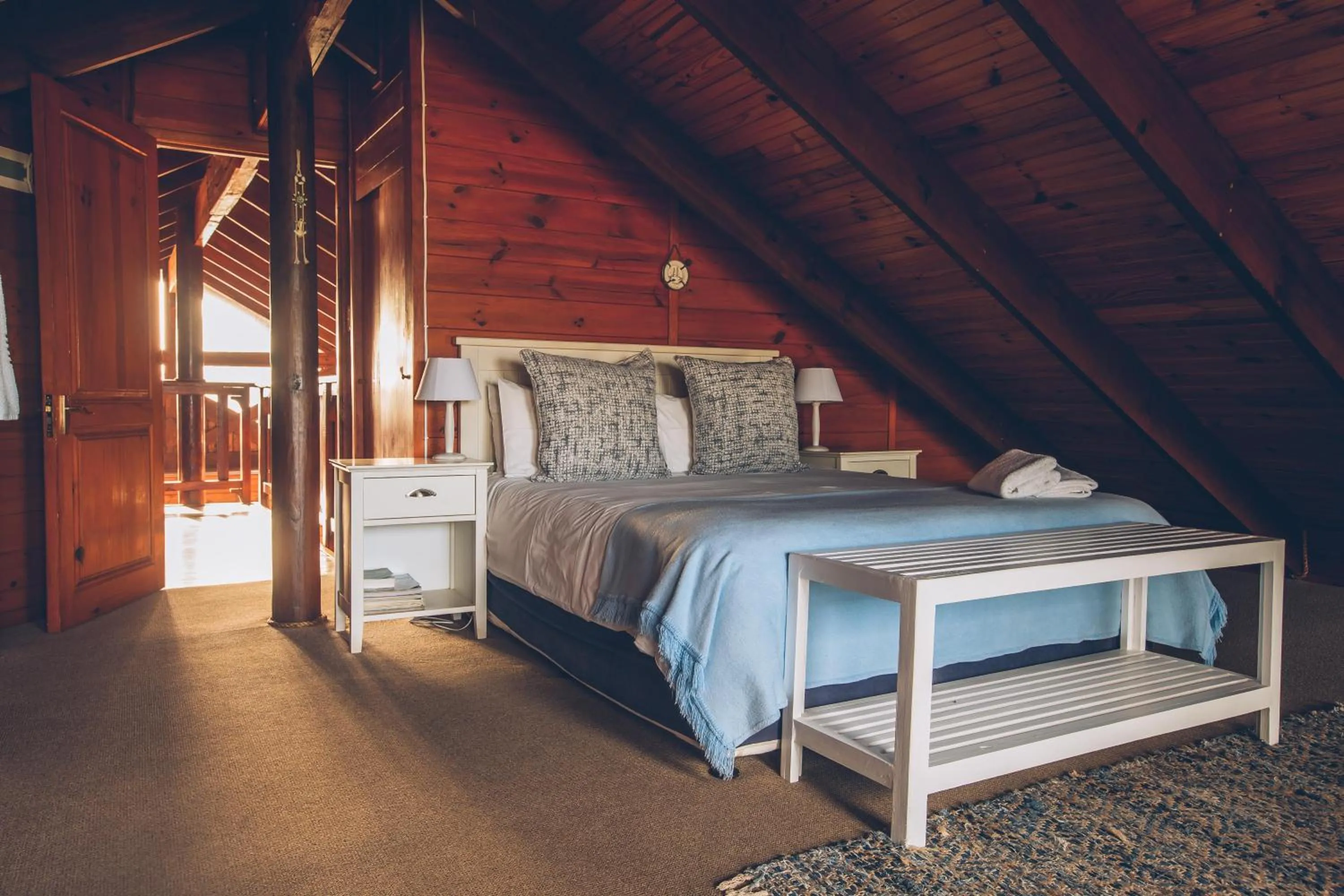 Bed in Oyster Creek Lodge