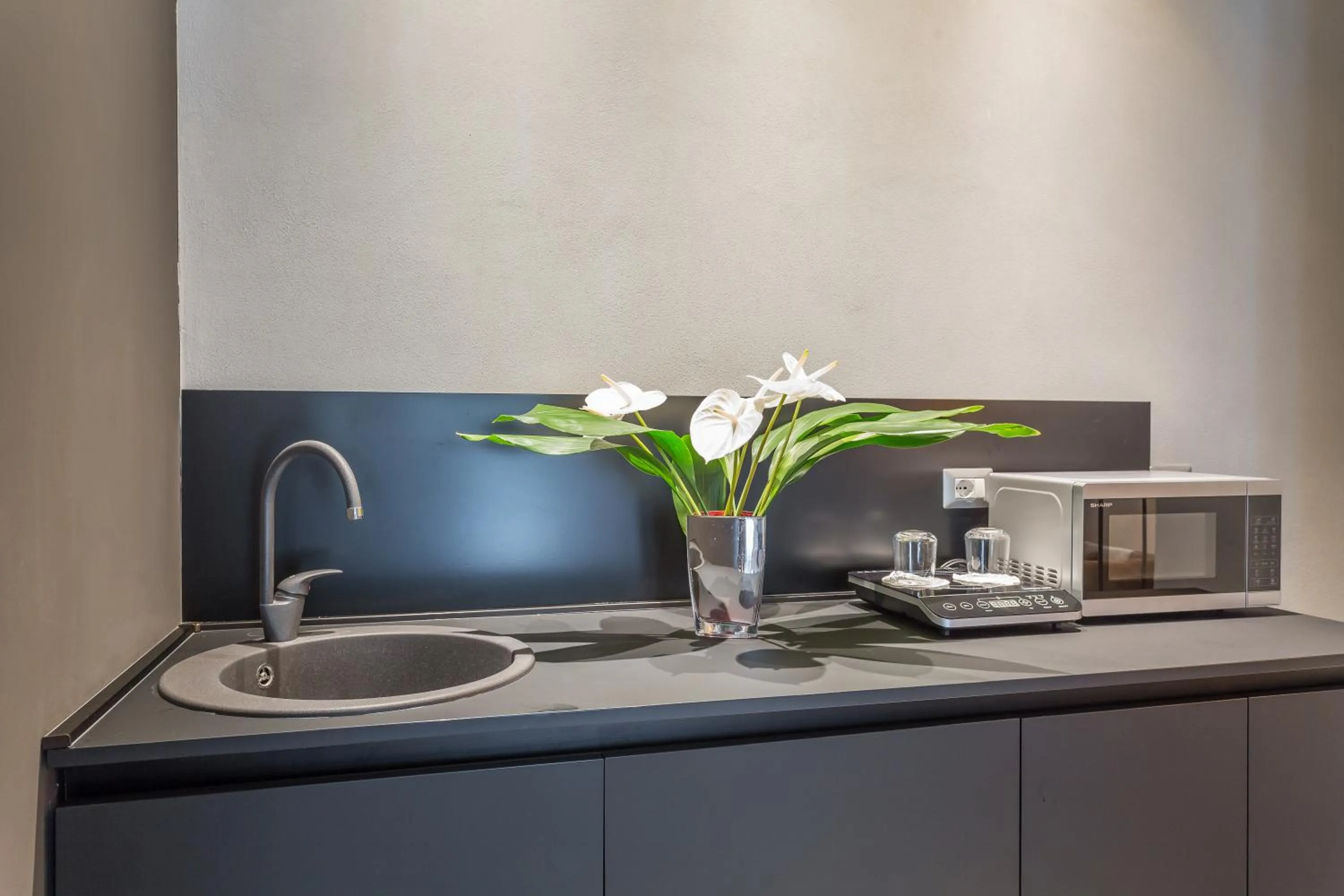 Kitchen or kitchenette in Fauno Urban Resort