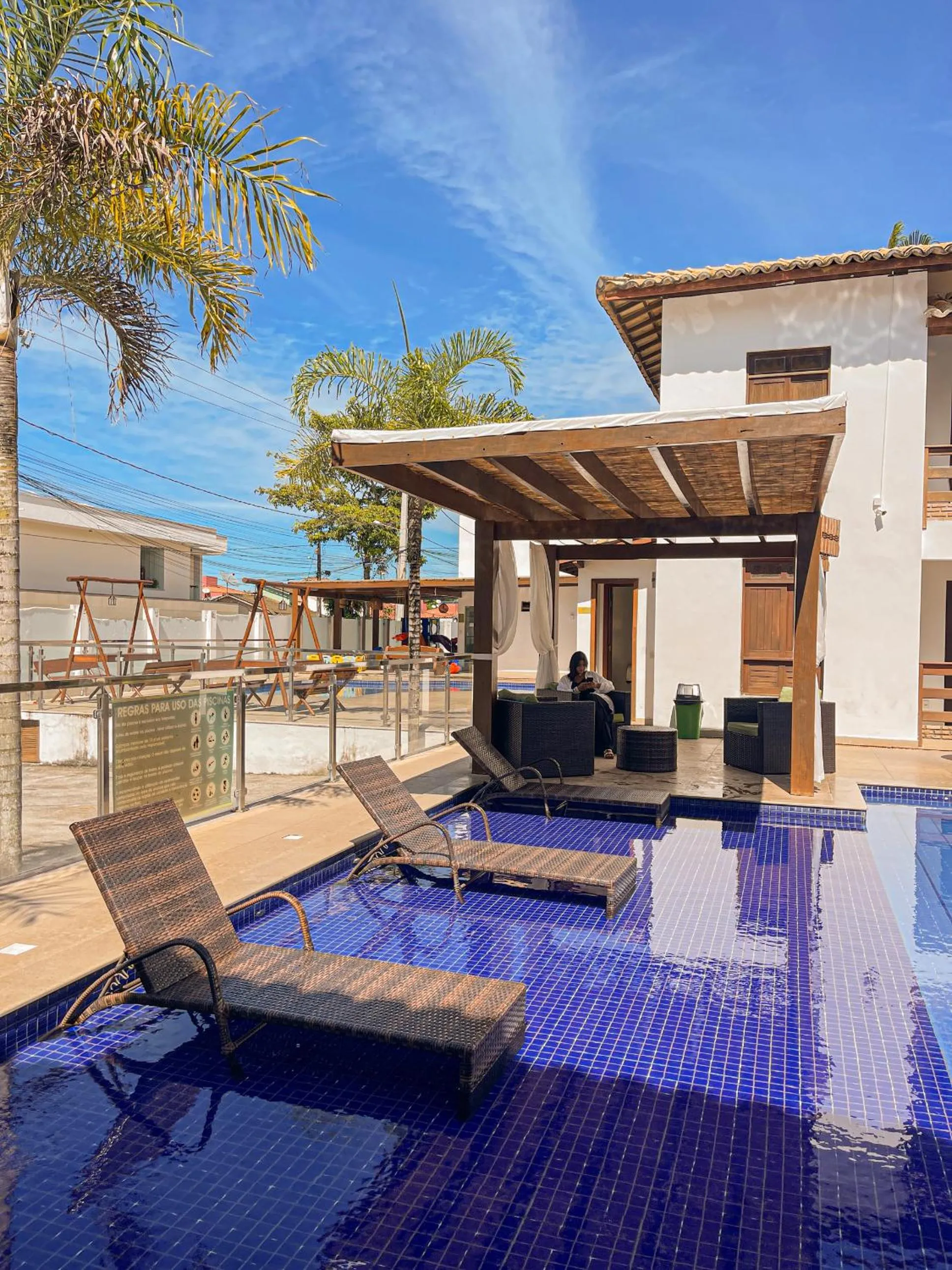 Pool view in Hotel Encantos de Itaperapuã