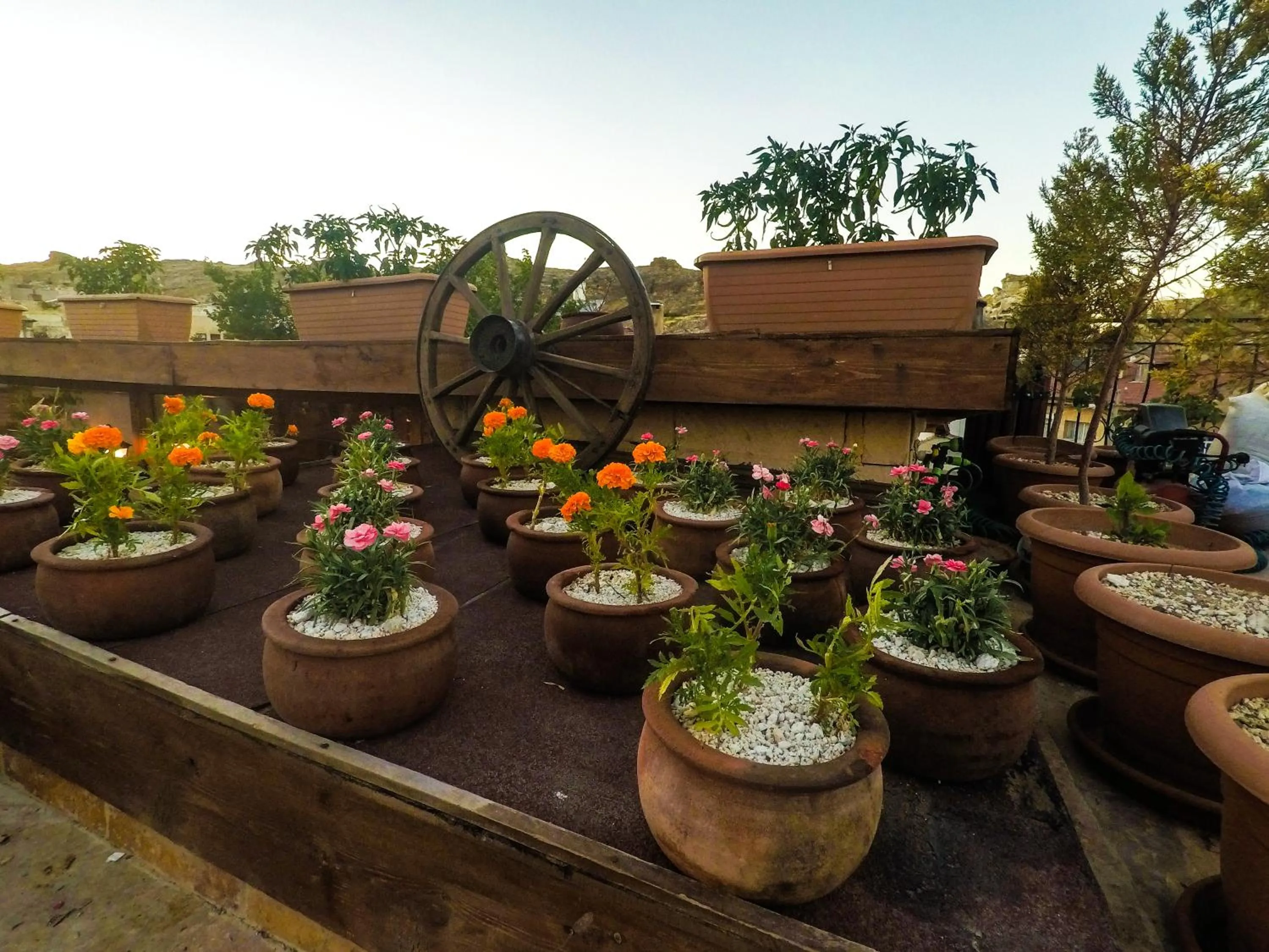 Patio in Larissa Cave Hotel