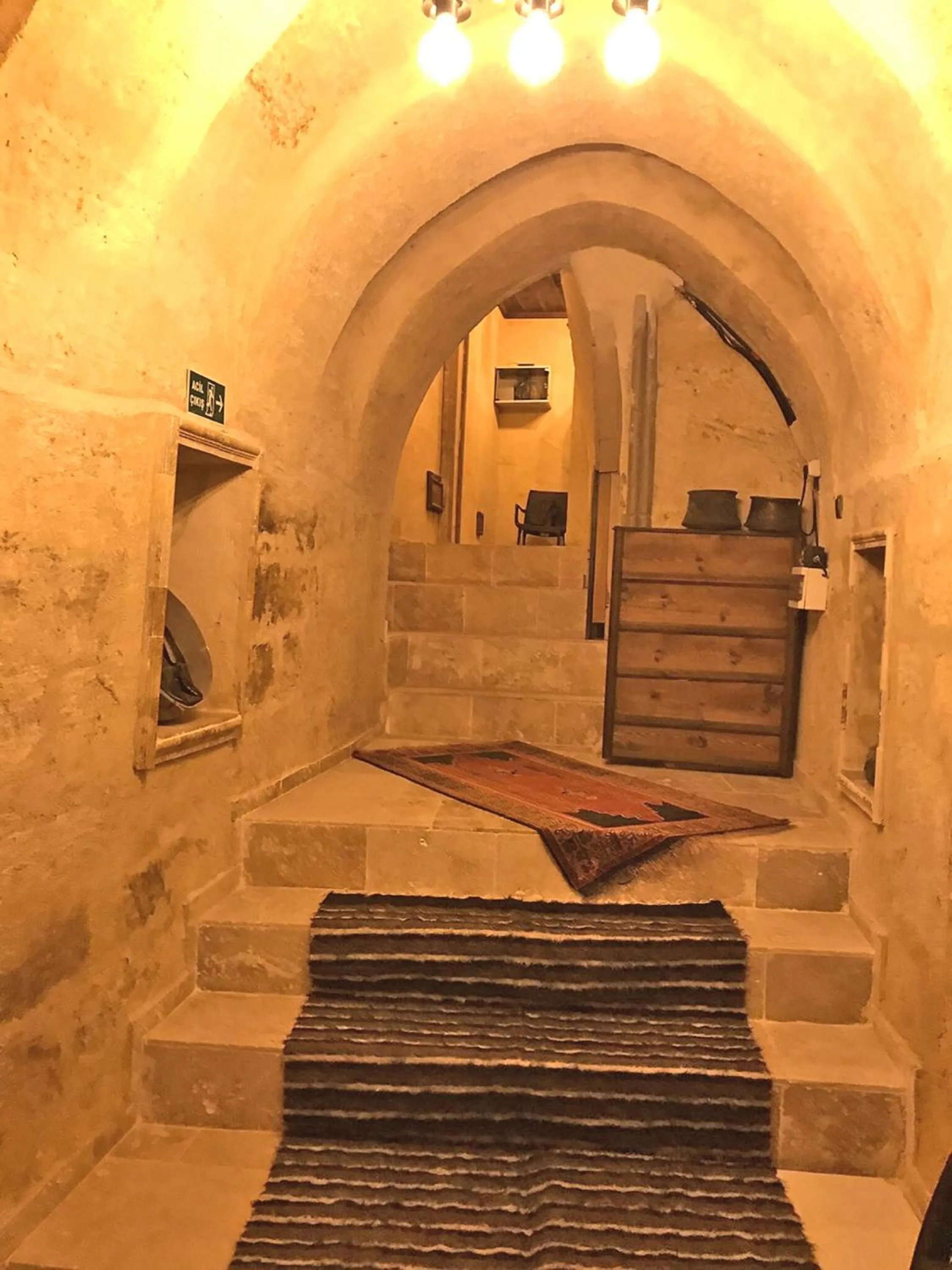 Facade/entrance in Larissa Cave Hotel