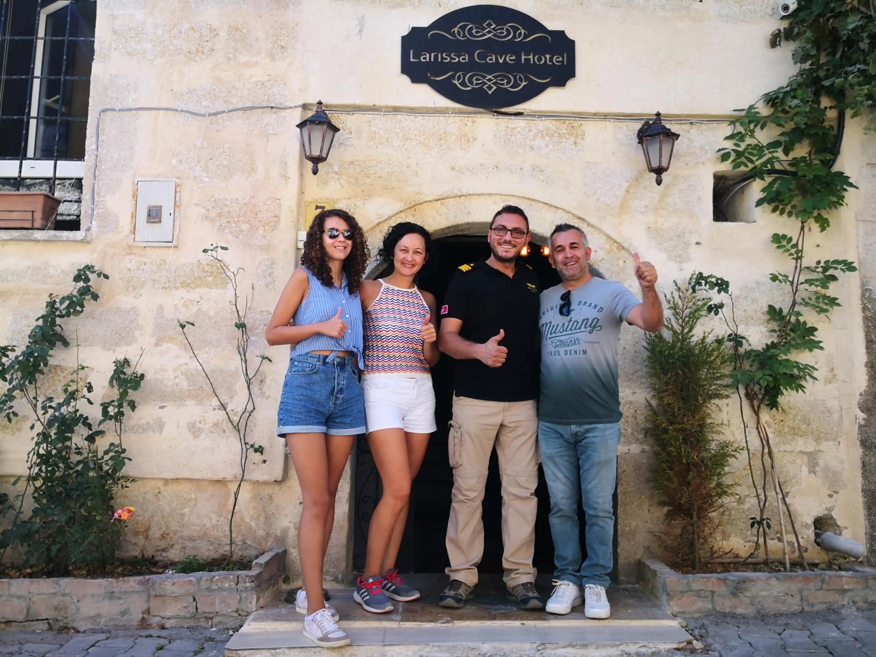 Facade/entrance in Larissa Cave Hotel