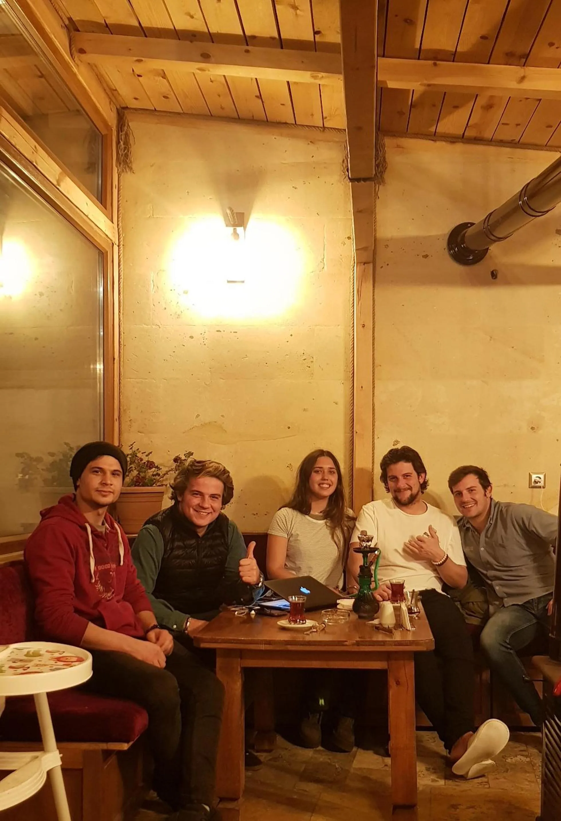 People in Larissa Cave Hotel