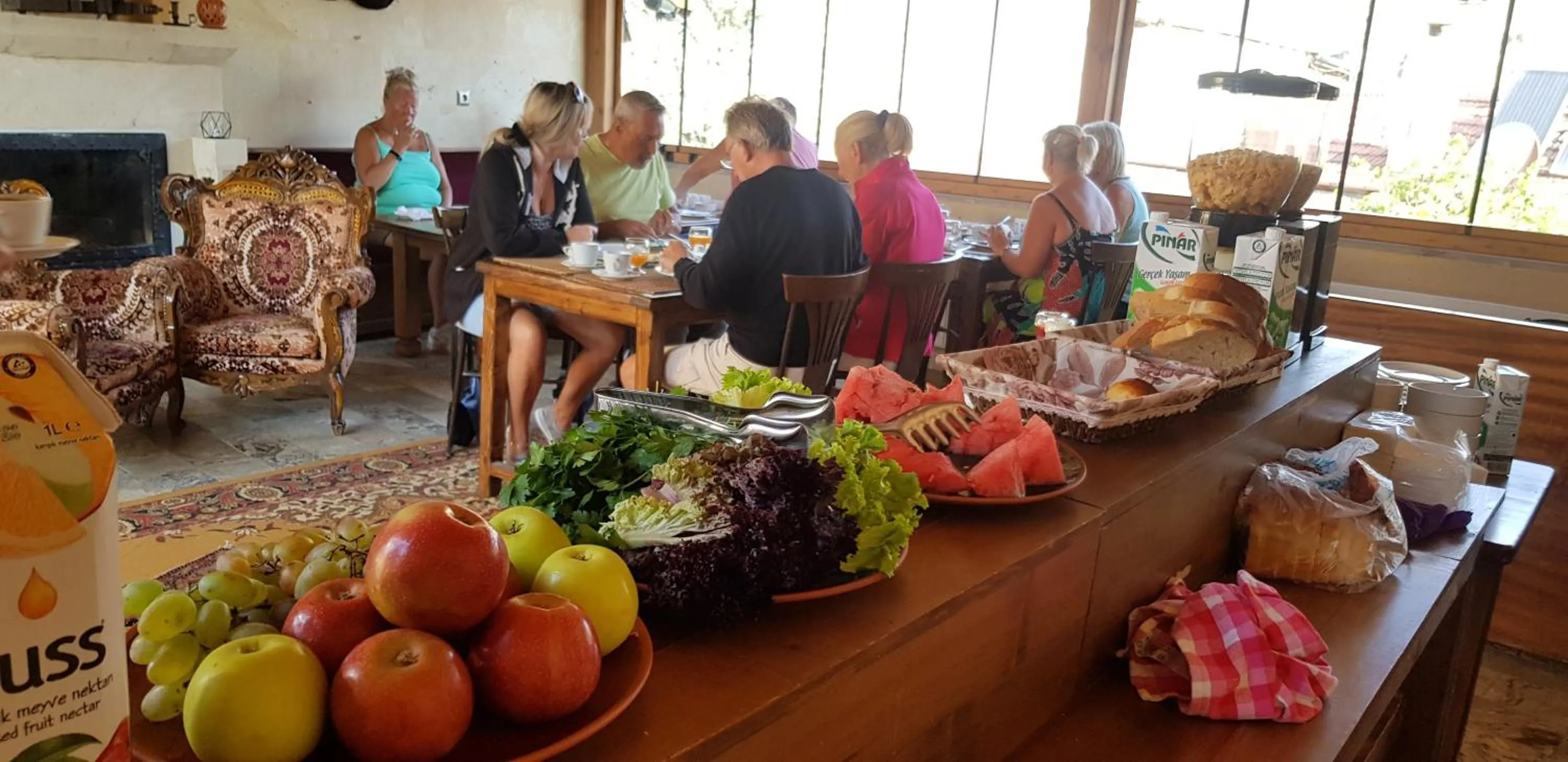 People in Larissa Cave Hotel