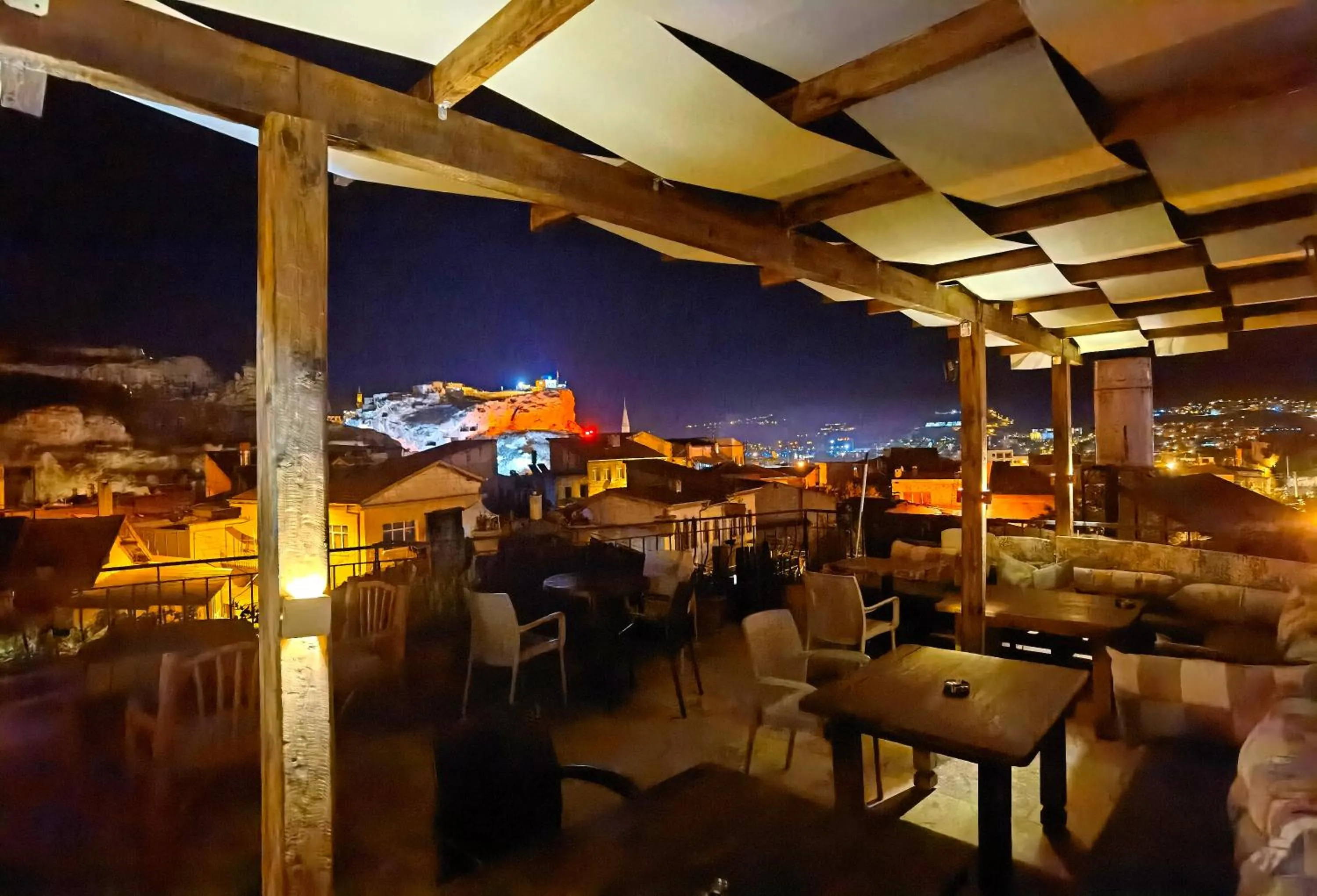 Patio in Larissa Cave Hotel
