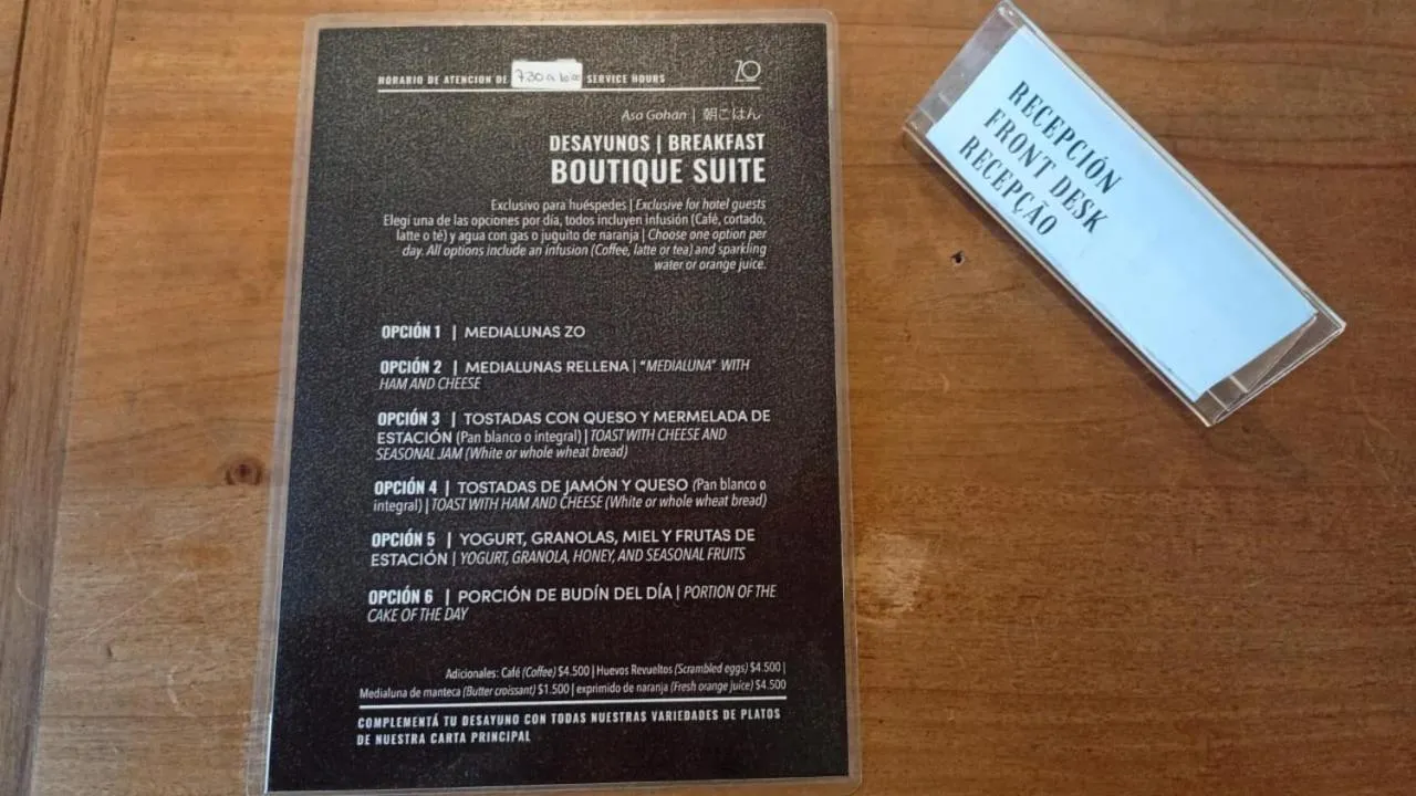 Breakfast in Hotel BA Jardines Palermo