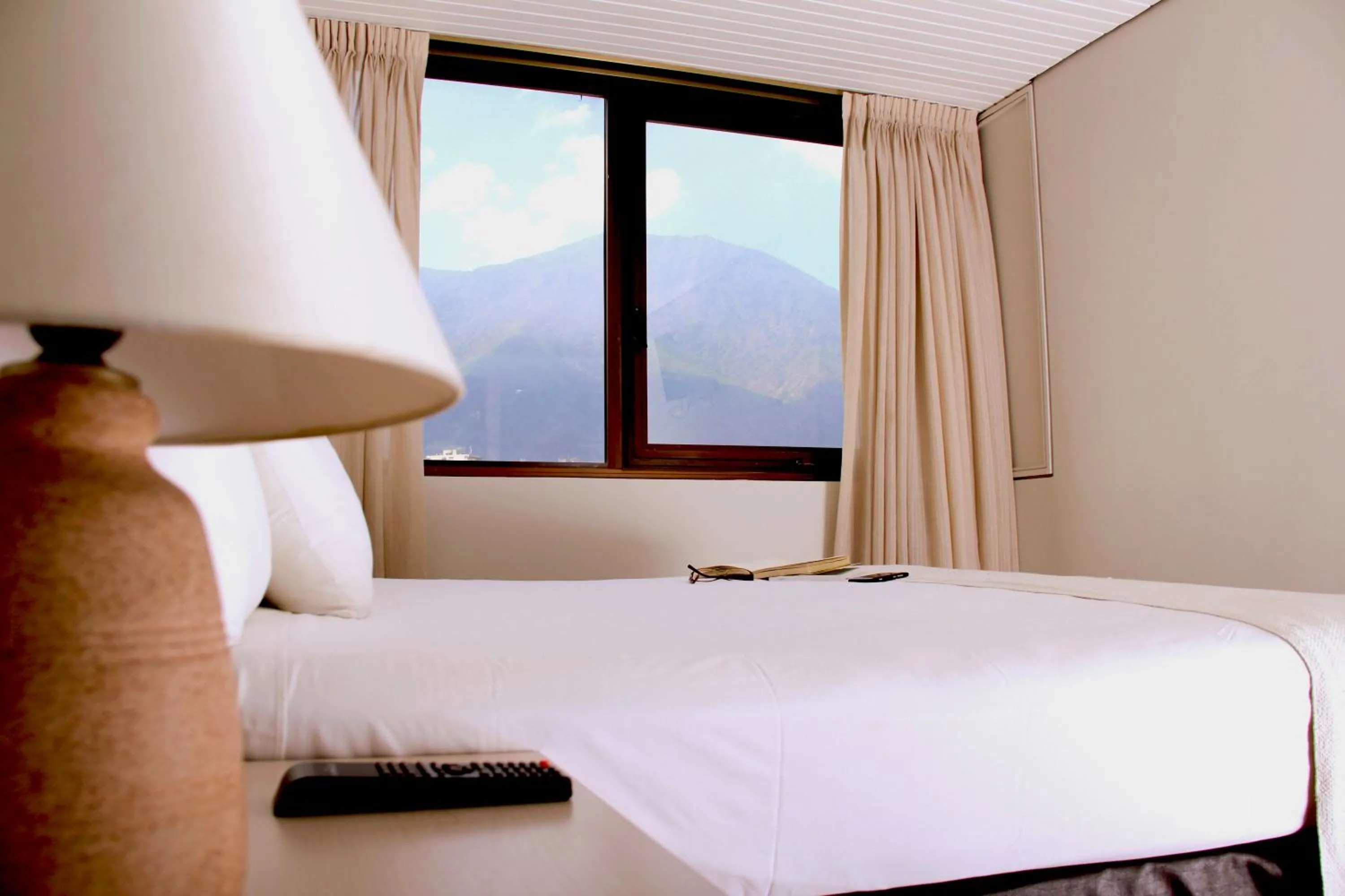 View (from property/room), Bed in Hotel CCT Caracas