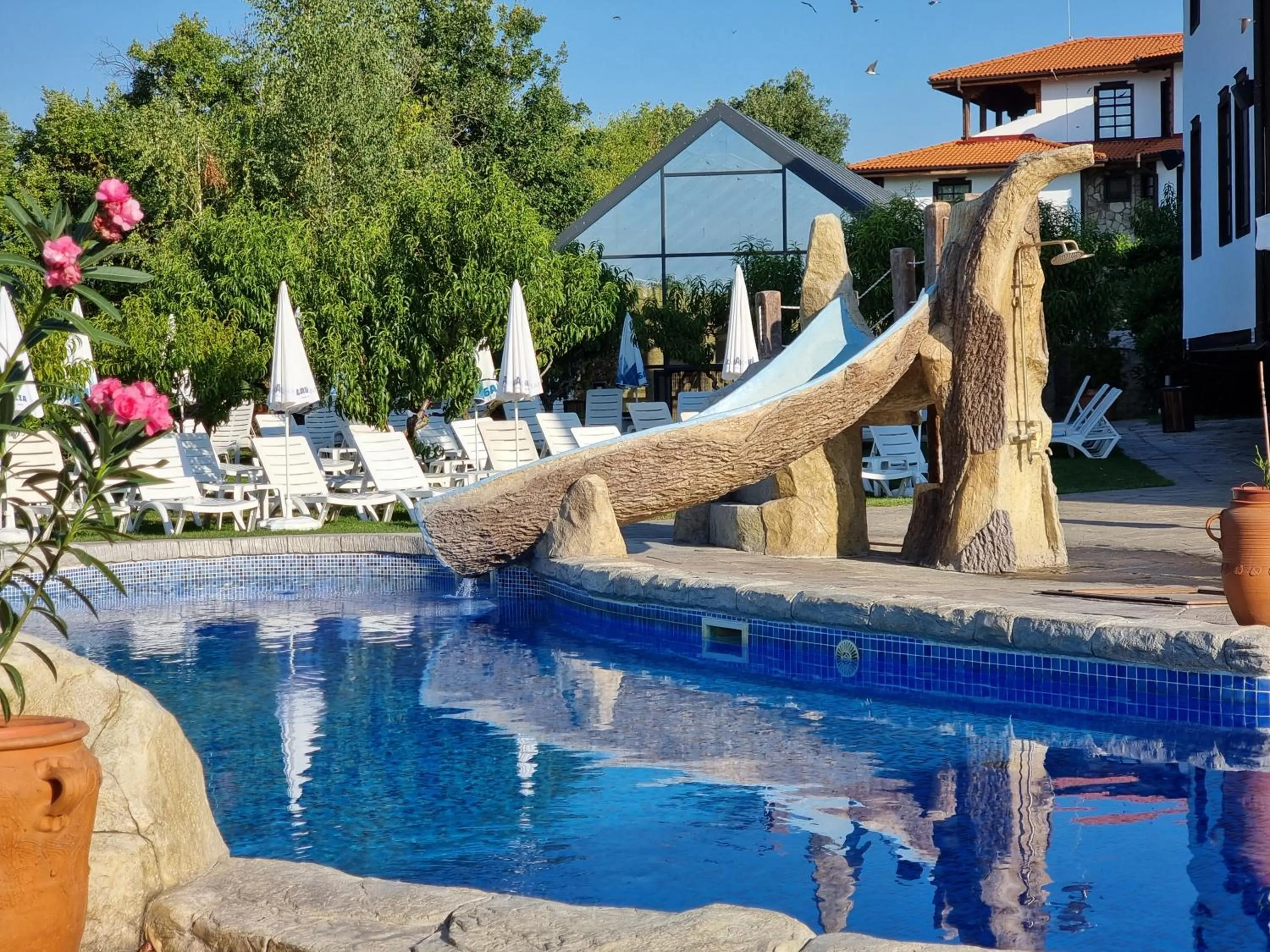 Pool view in Wine & Spa Complex Starosel