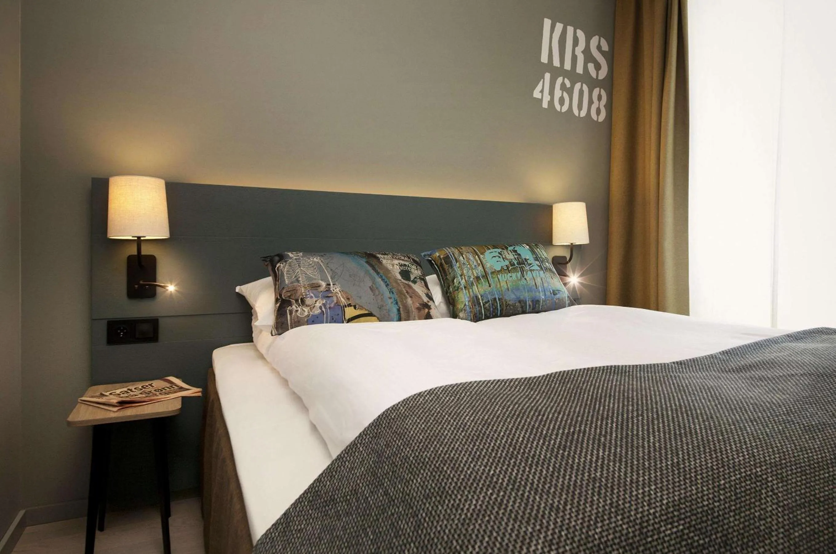 Bedroom, Bed in Scandic Kristiansand Bystranda