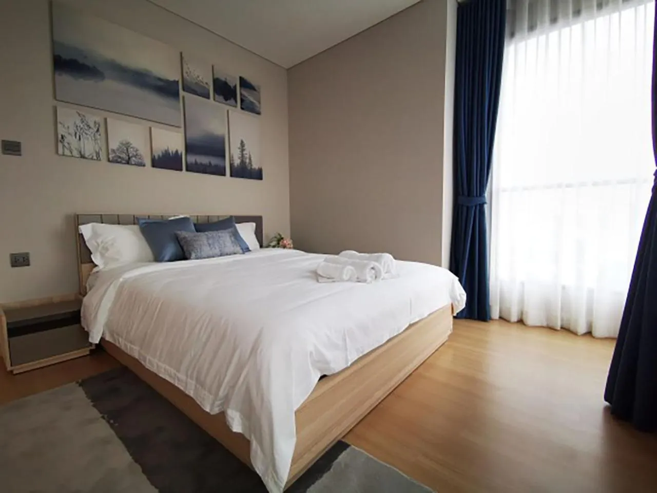 Bed in Lumpini Suite Phetchaburi-Makkasan