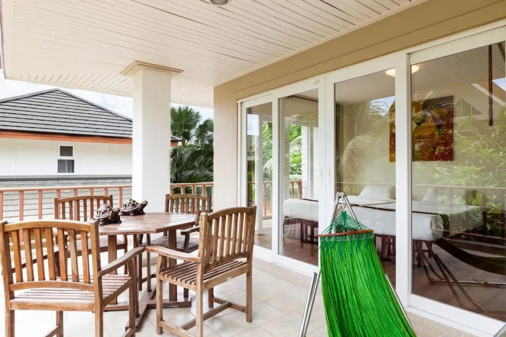 Balcony/Terrace in Baan Talay Samran 4 Bedrooms Villa with Beach and 3 pools