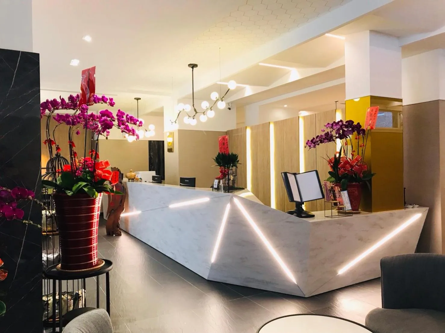 Lobby or reception in Feng-Chi Inn