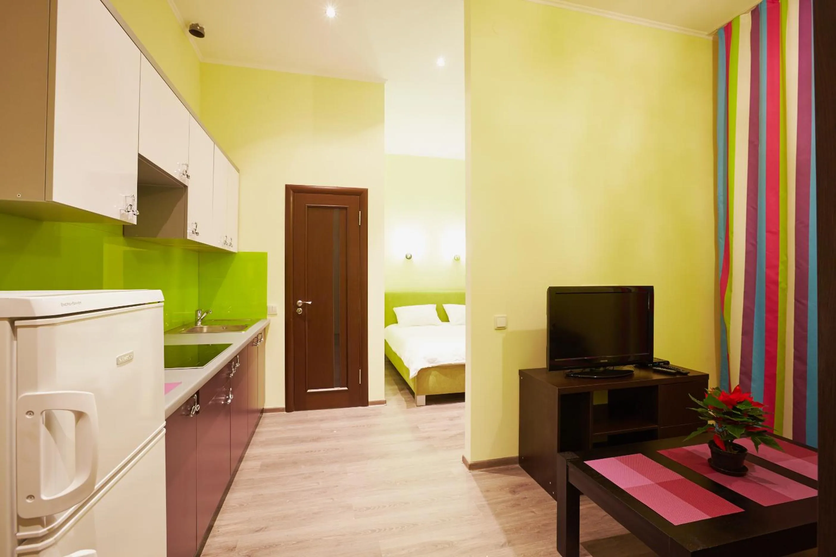 TV and multimedia, Bed in Apartment Fedkovycha