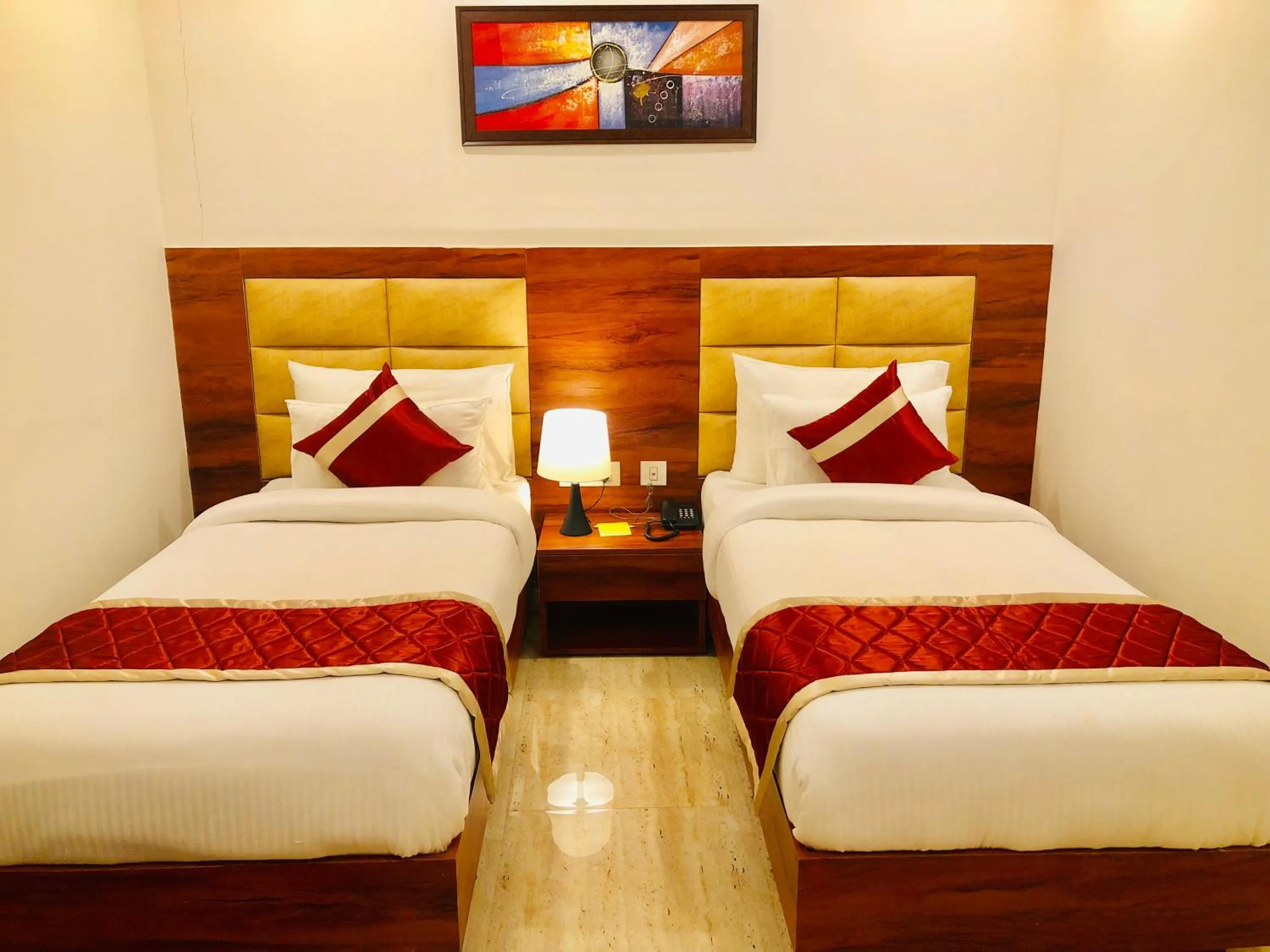 Bed in Red Crown Hotel