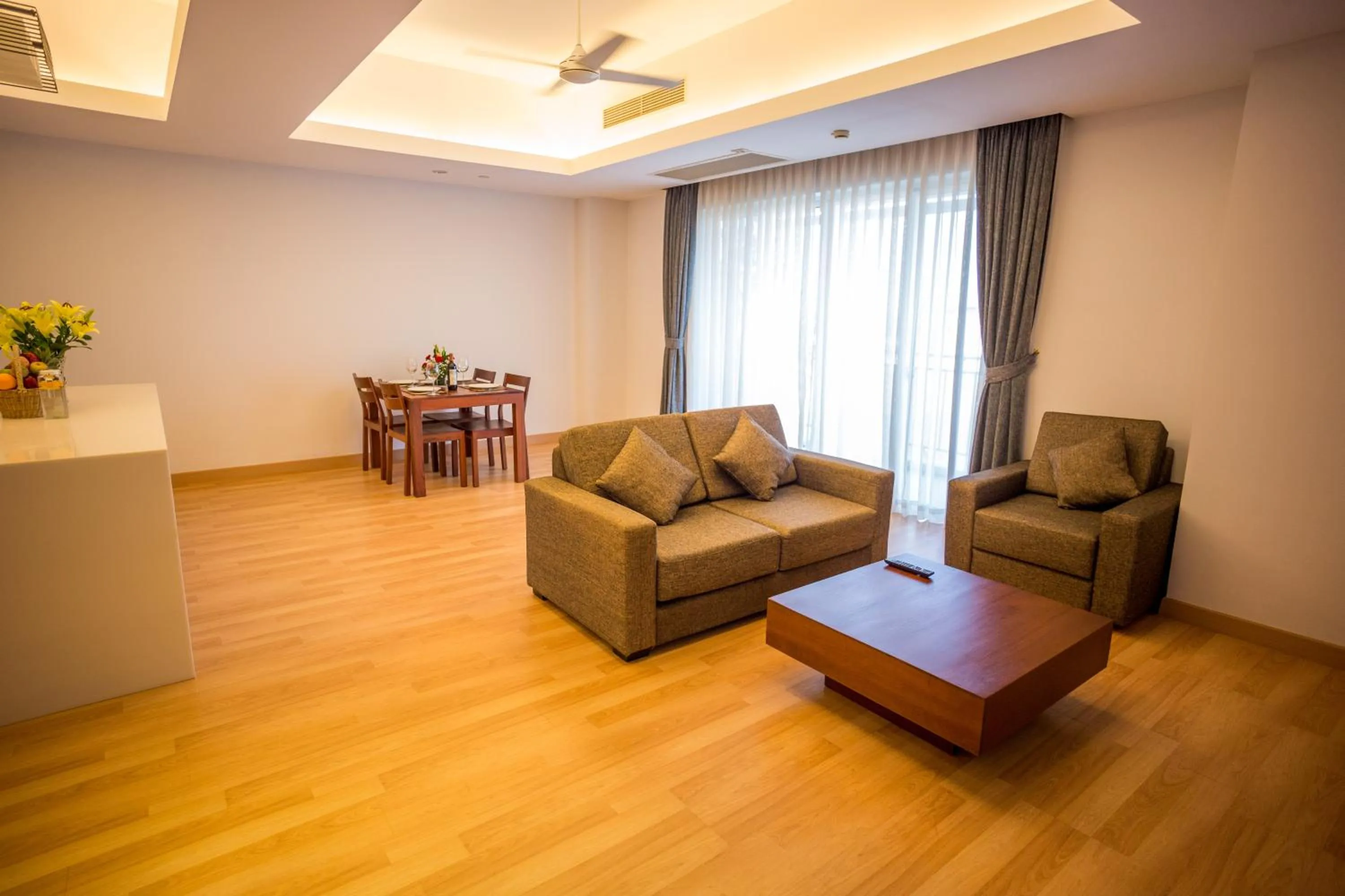 Living room in Bellevue Serviced Apartments
