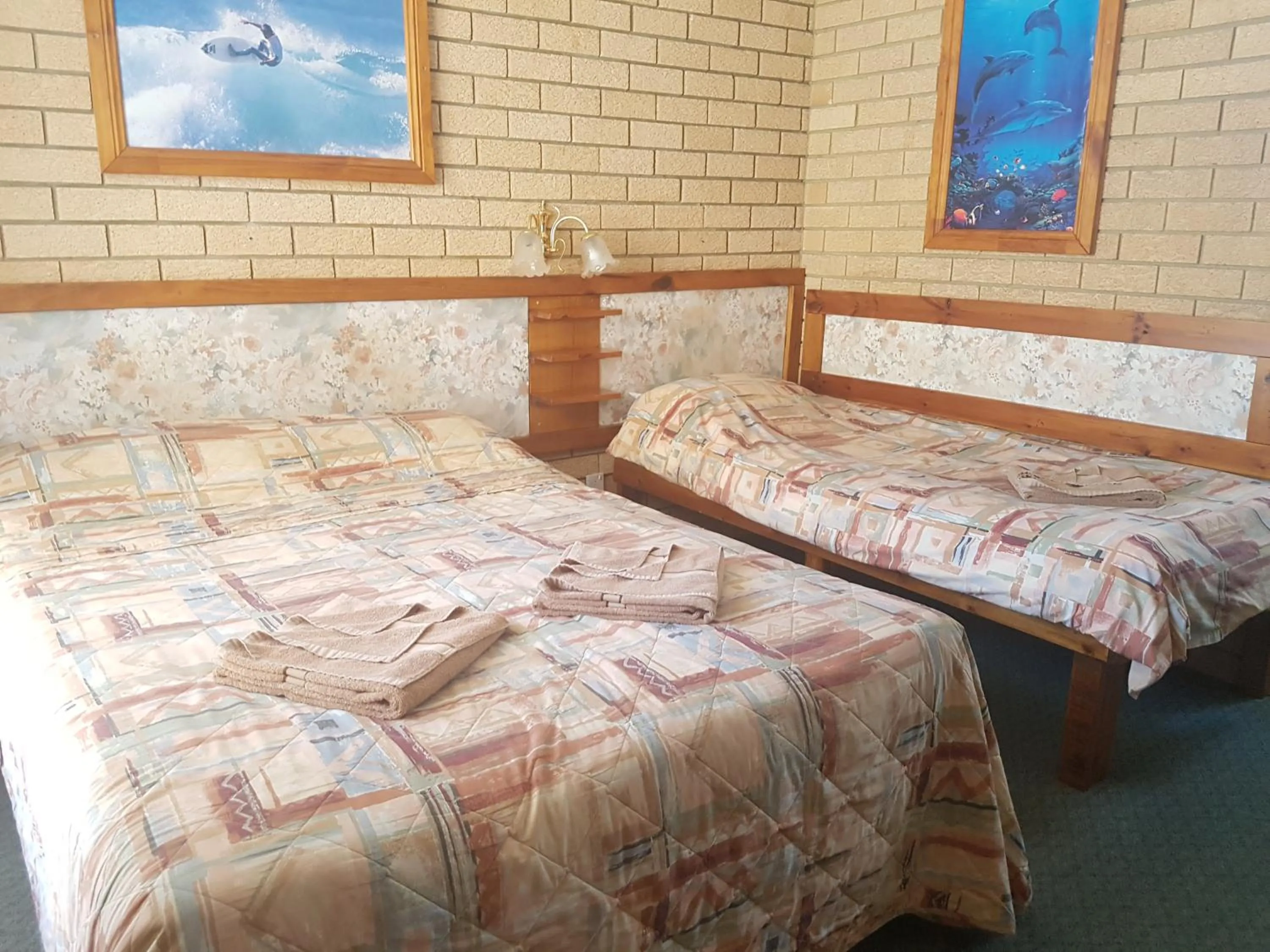Bed in Lake Front Motel