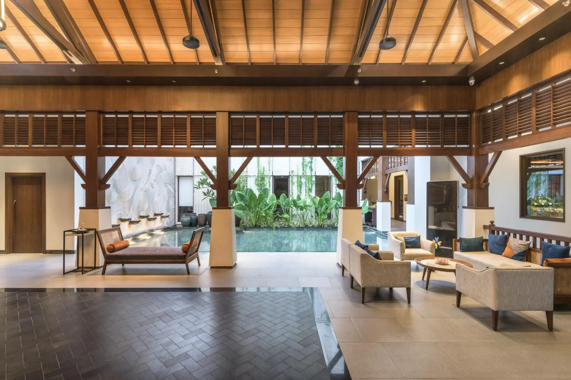 Lobby or reception in Club Mahindra Ashtamudi Lobby or reception in Club Mahindra Ashtamudi