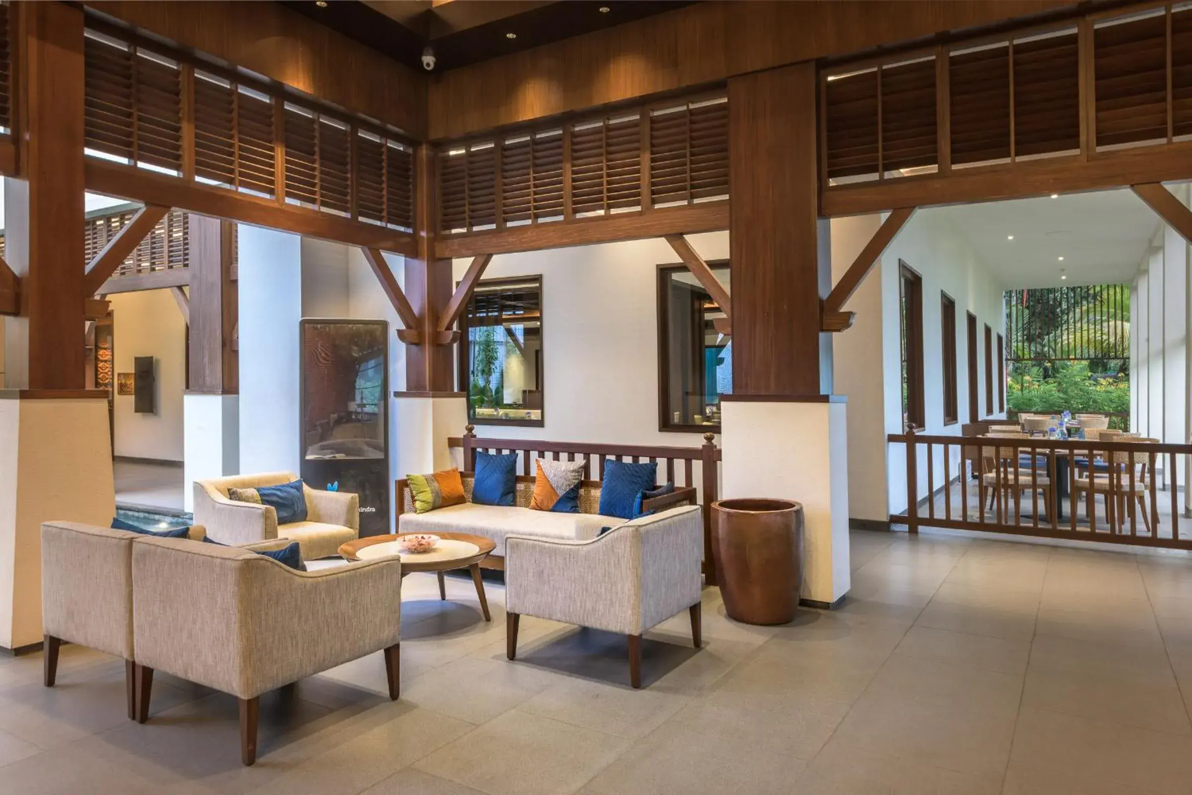 Lobby or reception in Club Mahindra Ashtamudi Lobby or reception in Club Mahindra Ashtamudi