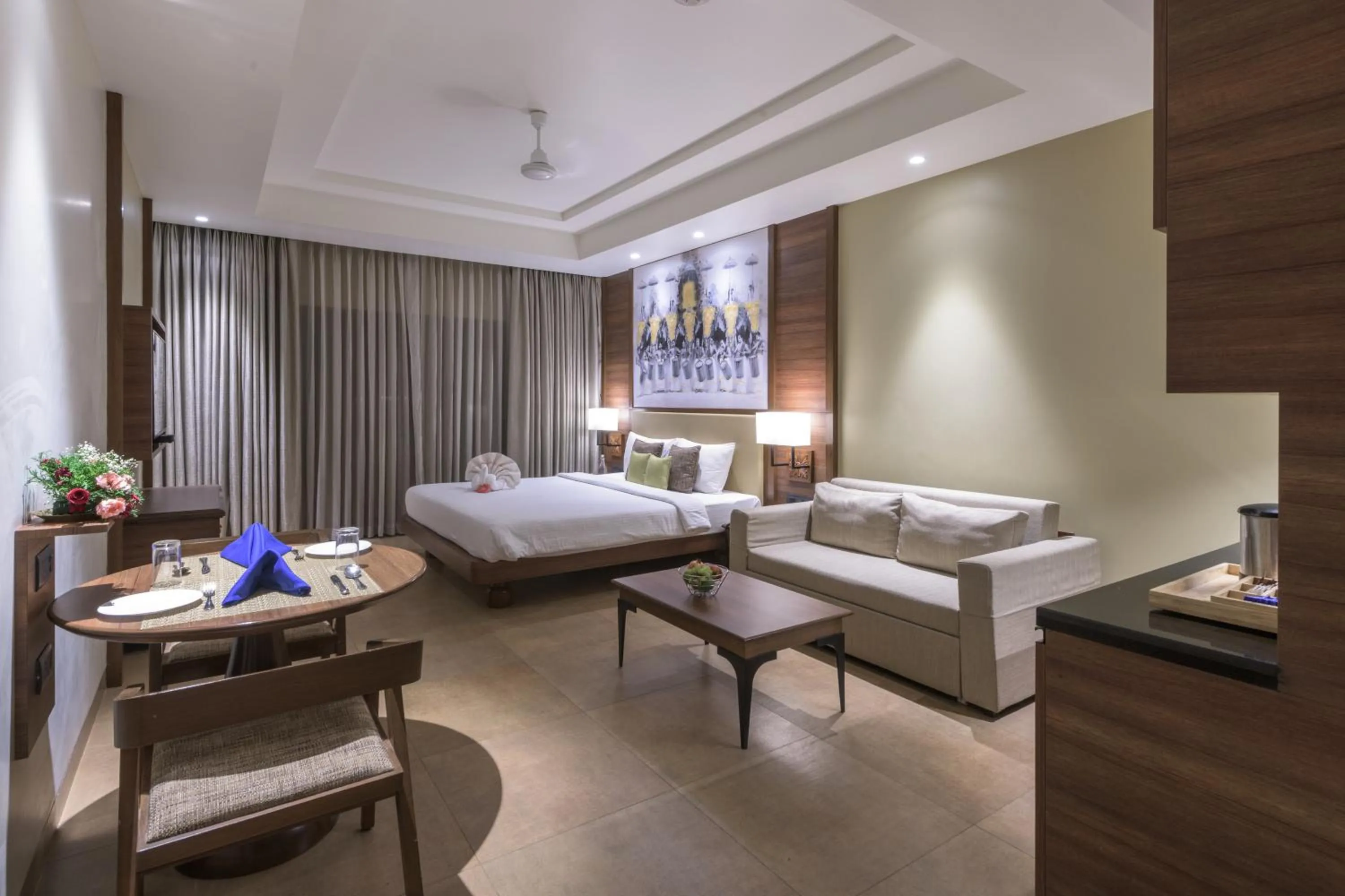 Bed in Club Mahindra Ashtamudi