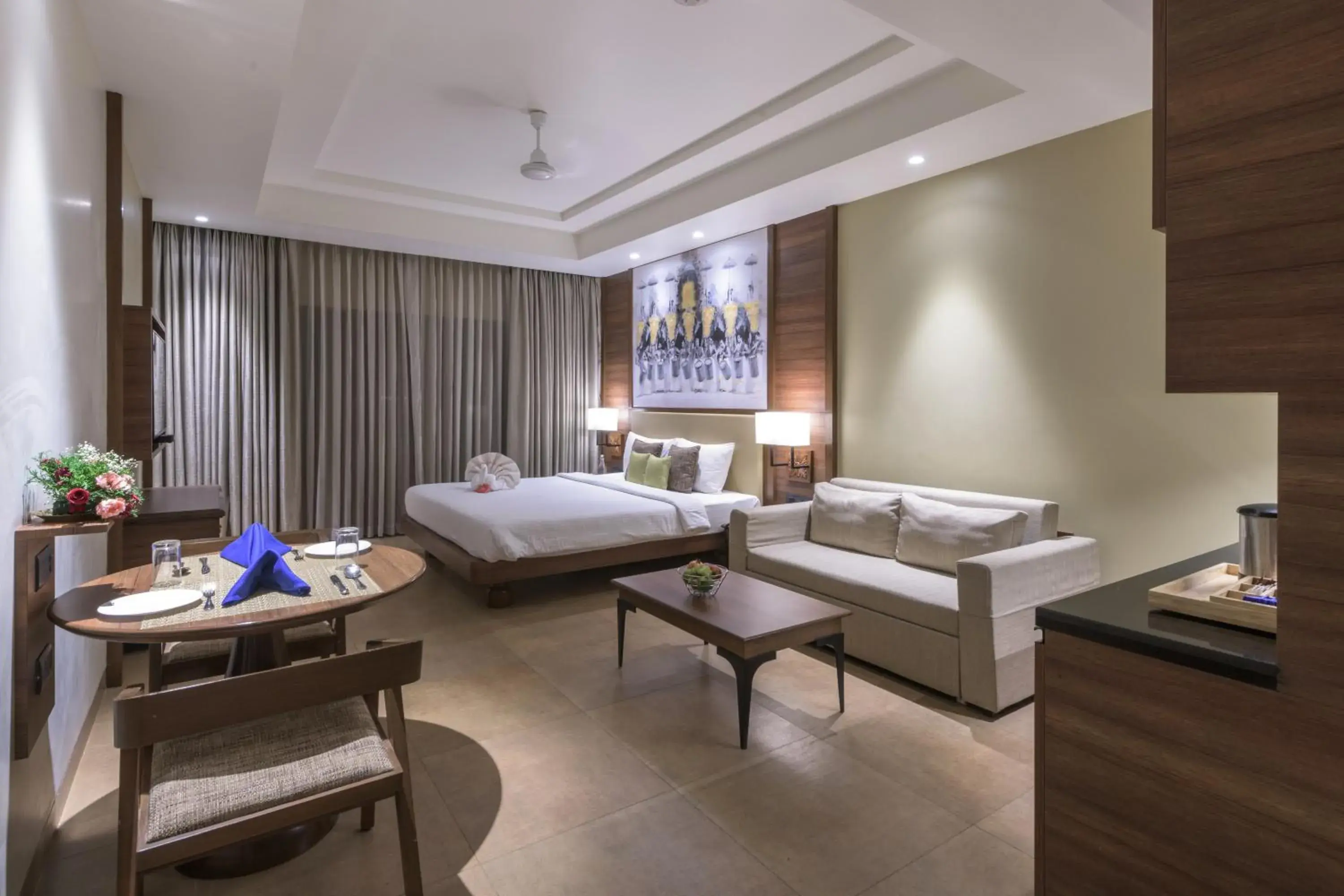 Bed in Club Mahindra Ashtamudi Bed in Club Mahindra Ashtamudi