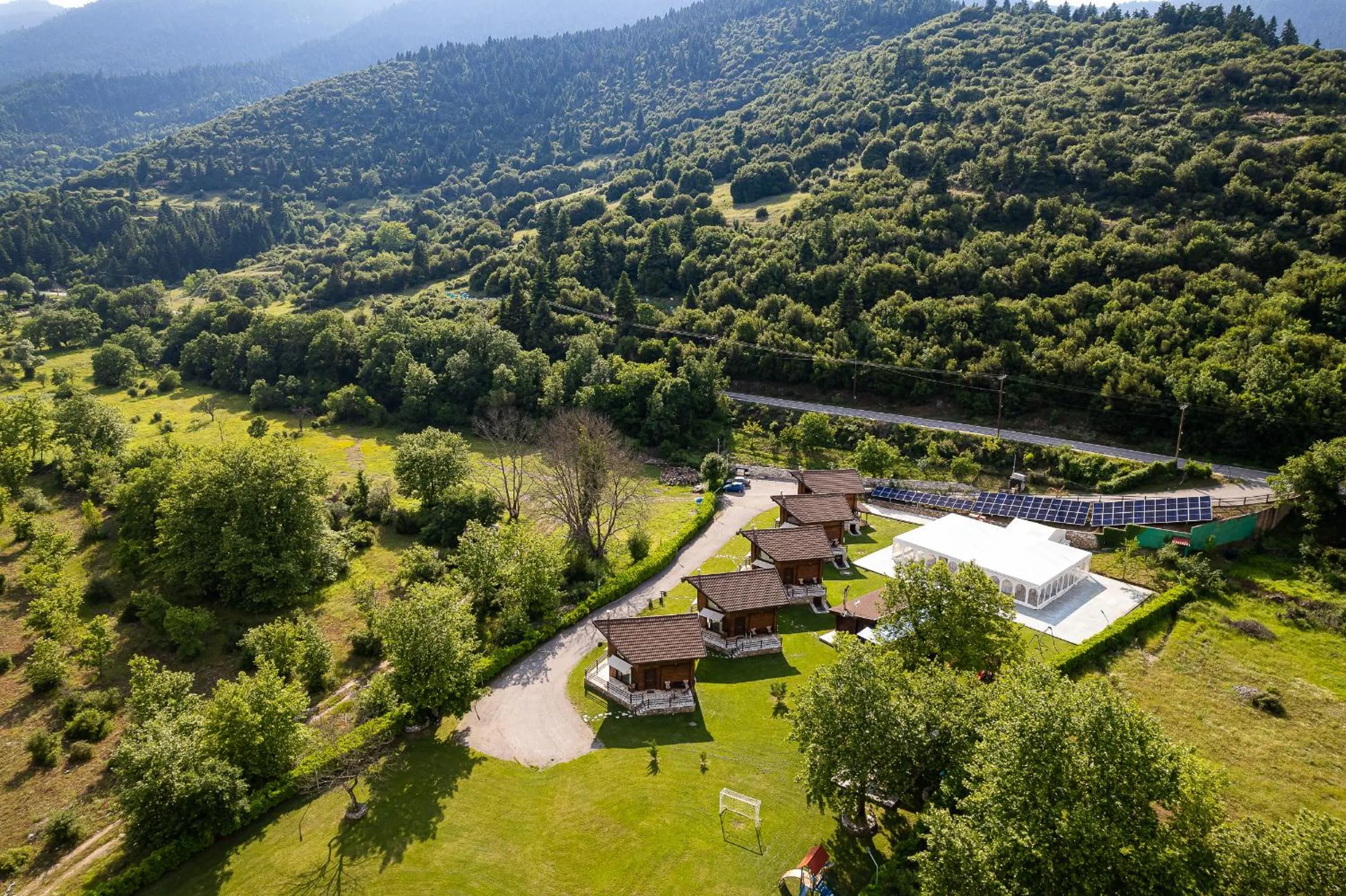 Bird's eye view in Natura Chalets