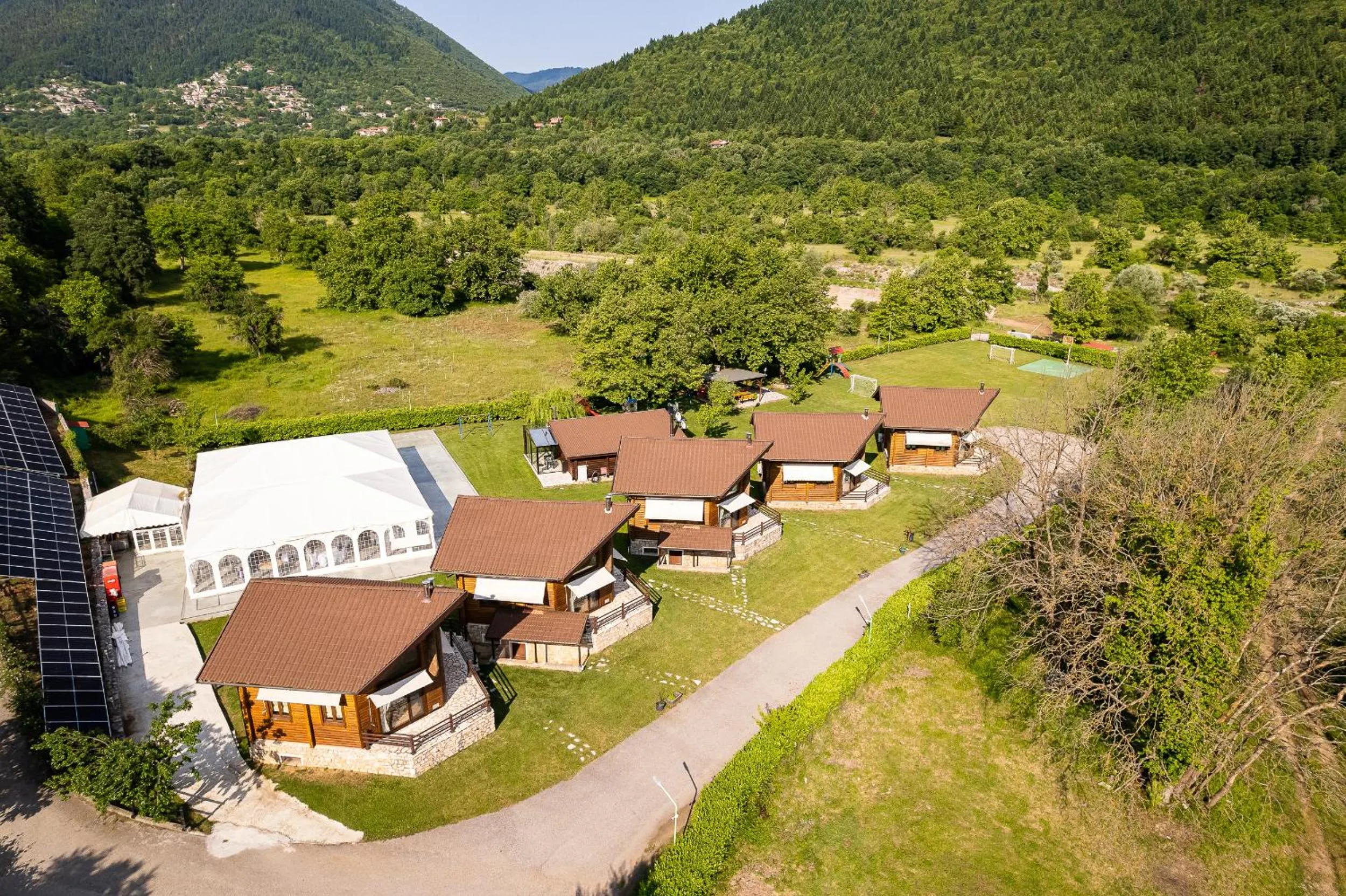 Bird's eye view in Natura Chalets
