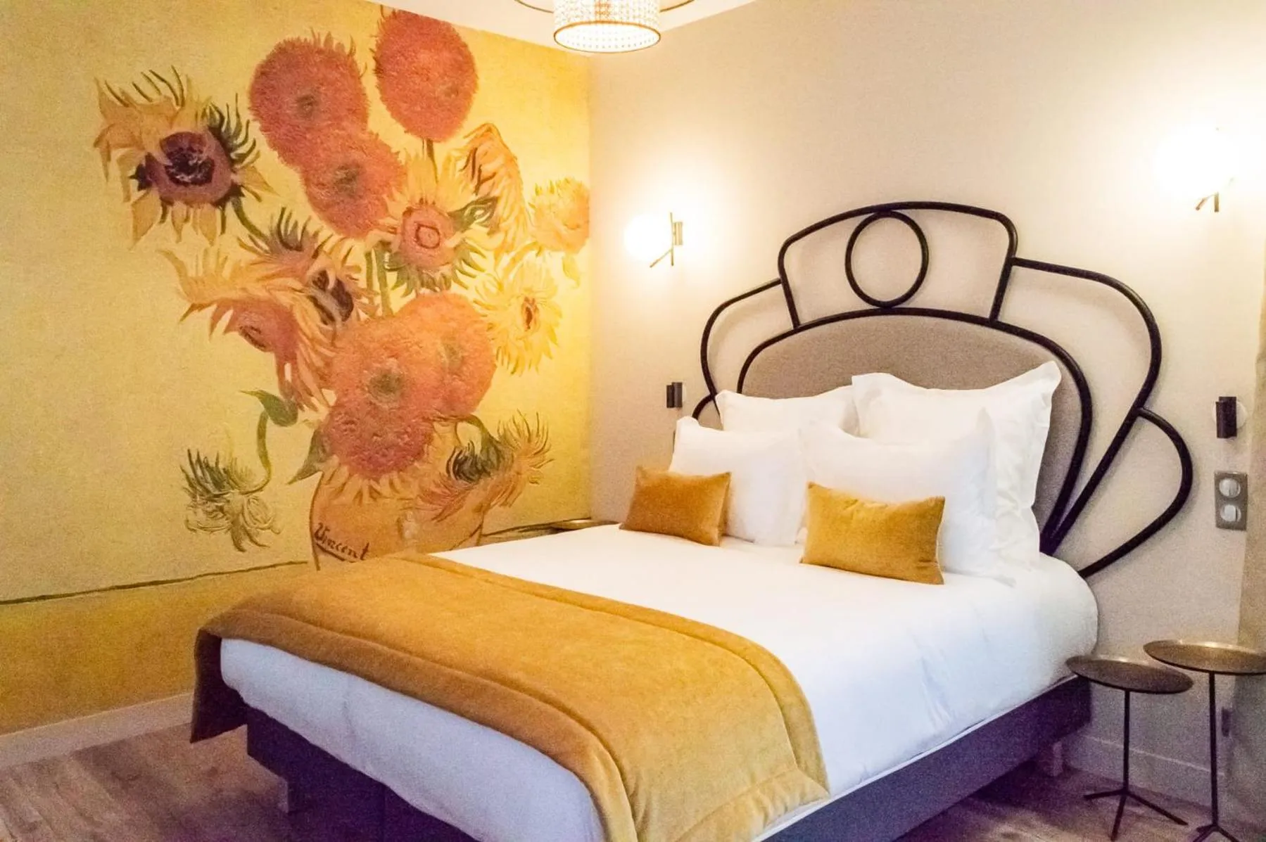 Bed in Hotel des Iris