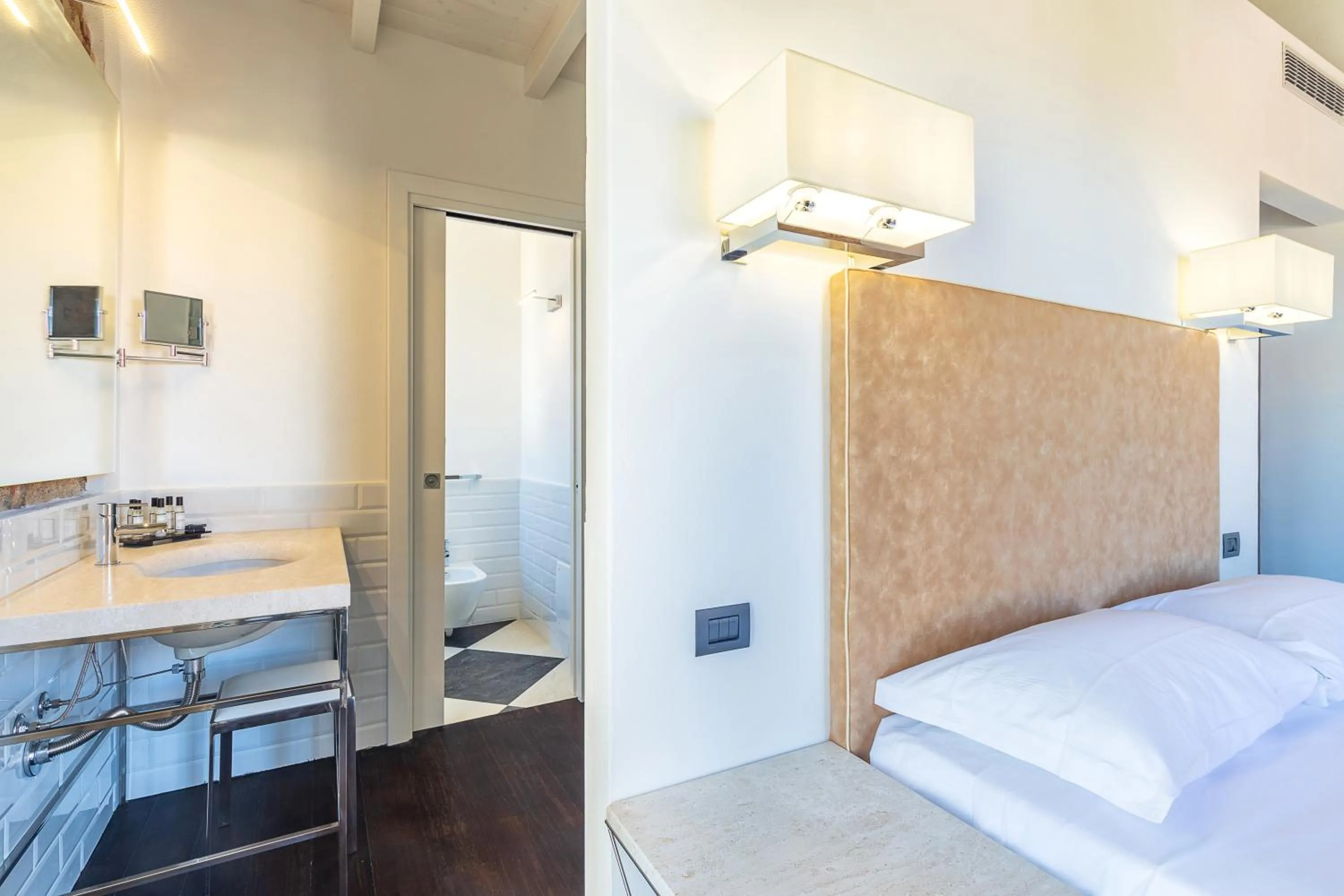 Bathroom, Bed in Raphael Hotel Arbatax