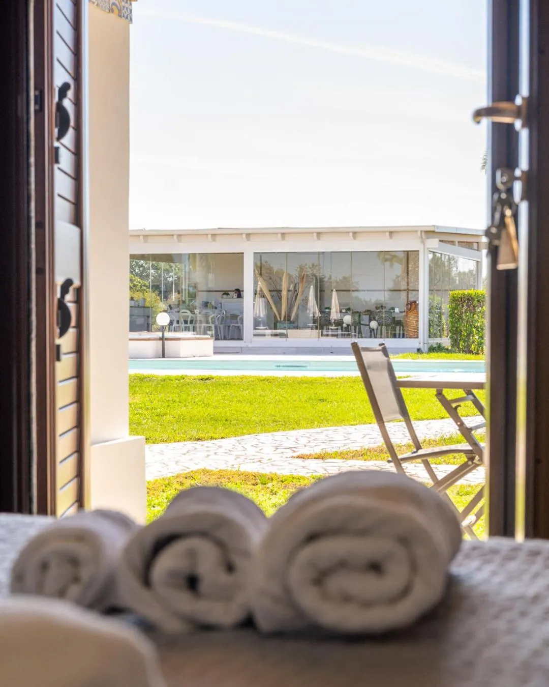 Pool view in Bed & Breakfast Villa Michela Alezio