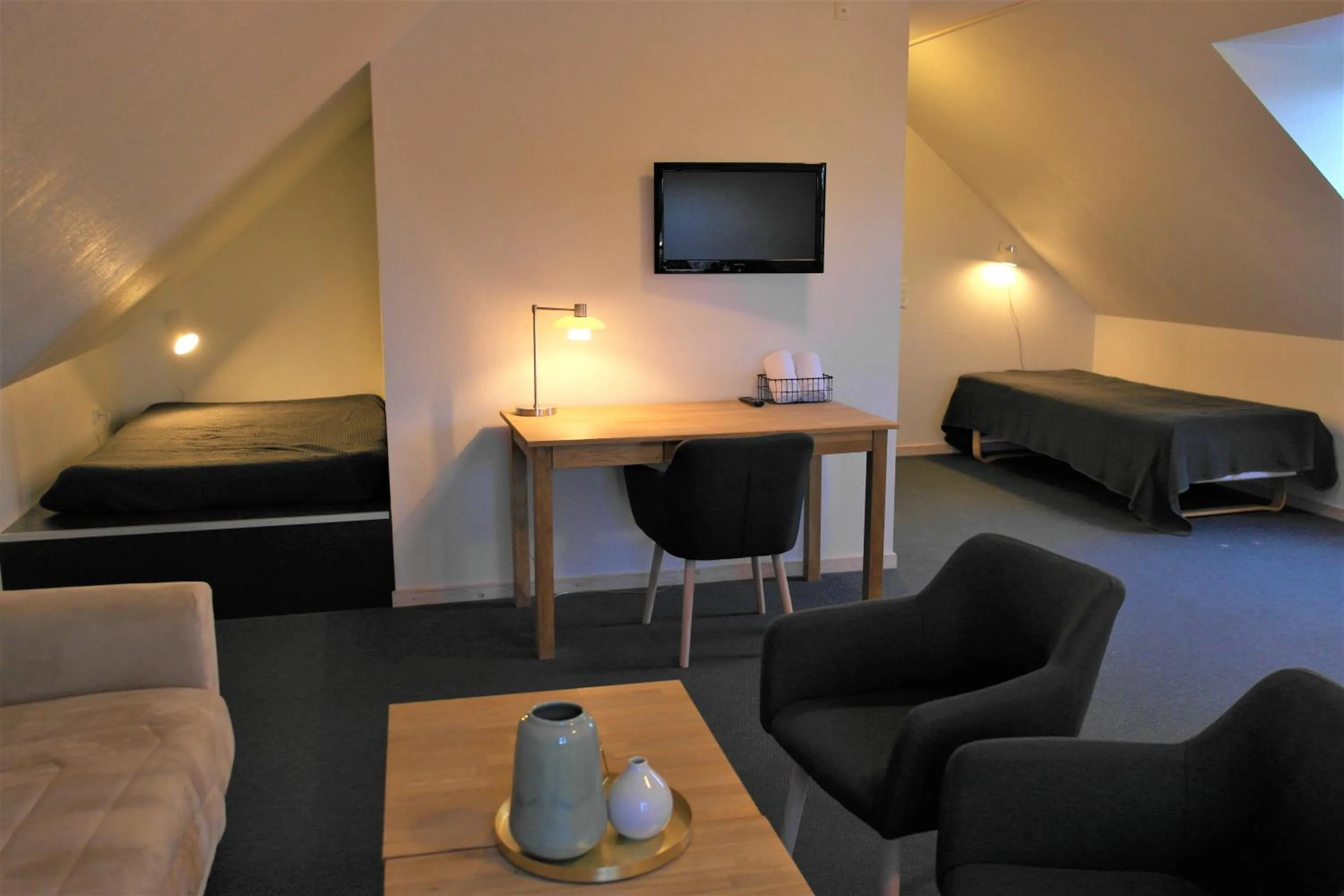 Bed in Skjoldbjerg Garnihotel