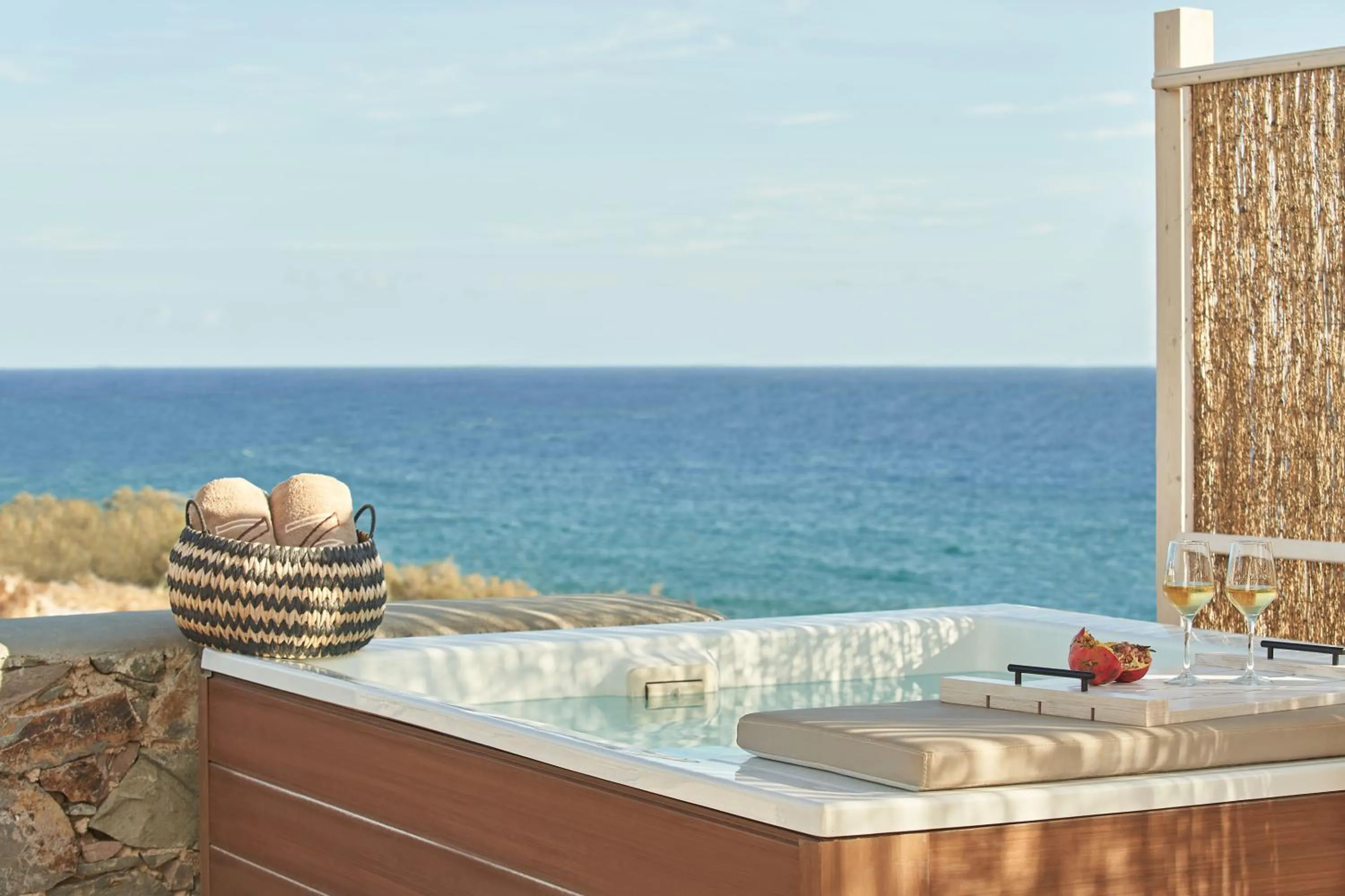 Hot Tub in Volcano Luxury Suites Milos - Adults Only