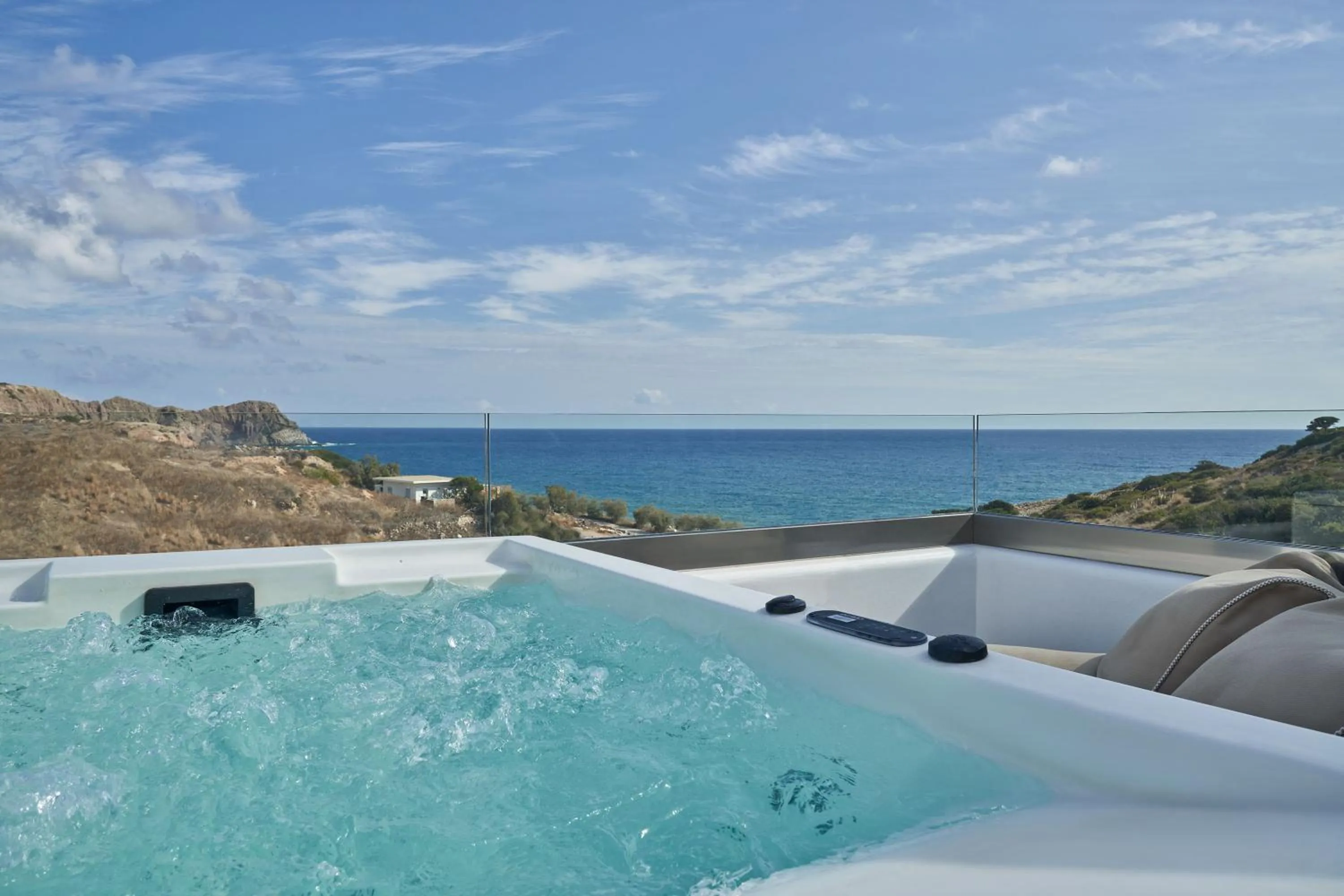 Hot Tub in Volcano Luxury Suites Milos - Adults Only