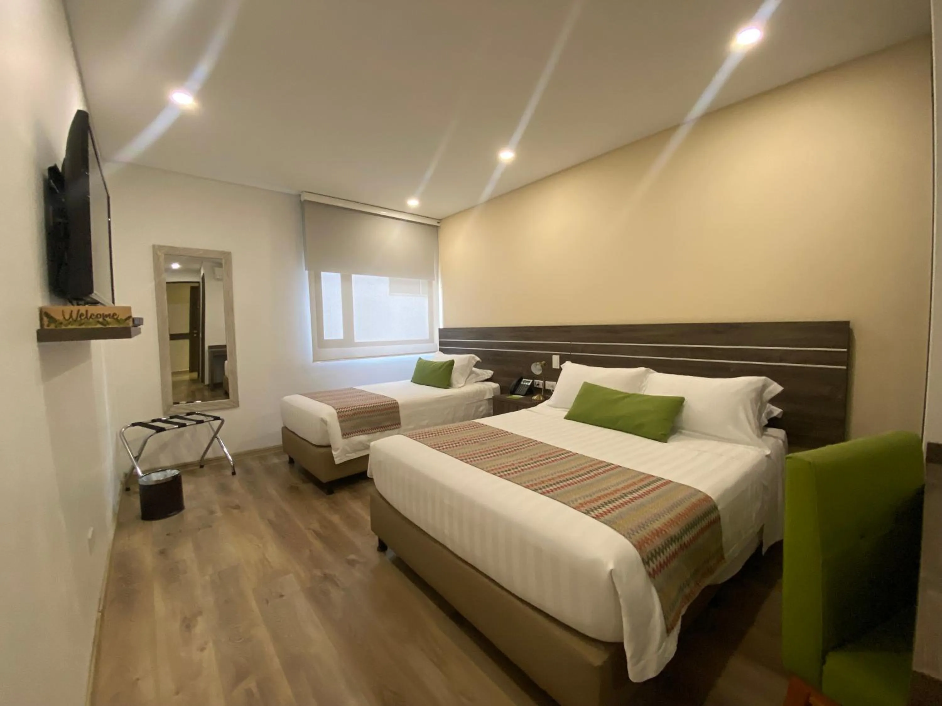 Bed in EcoHub Hotel Medellin