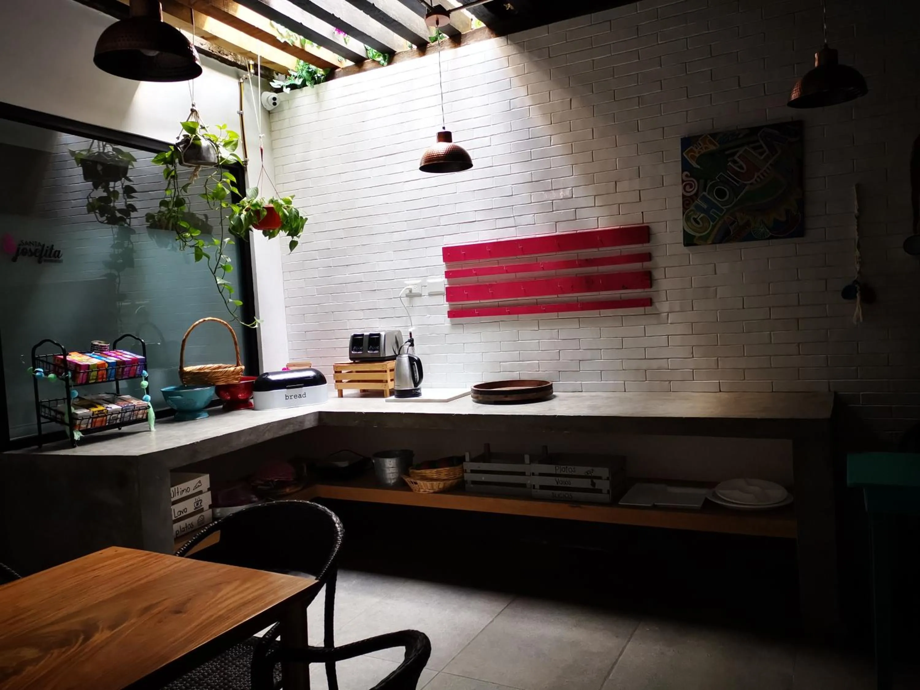 Kitchen or kitchenette in Santa Josefita B&B