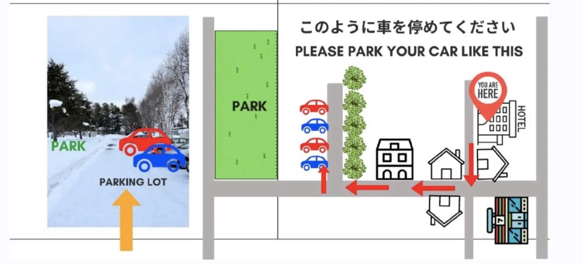 Parking in TEINE WHITE HOUSE