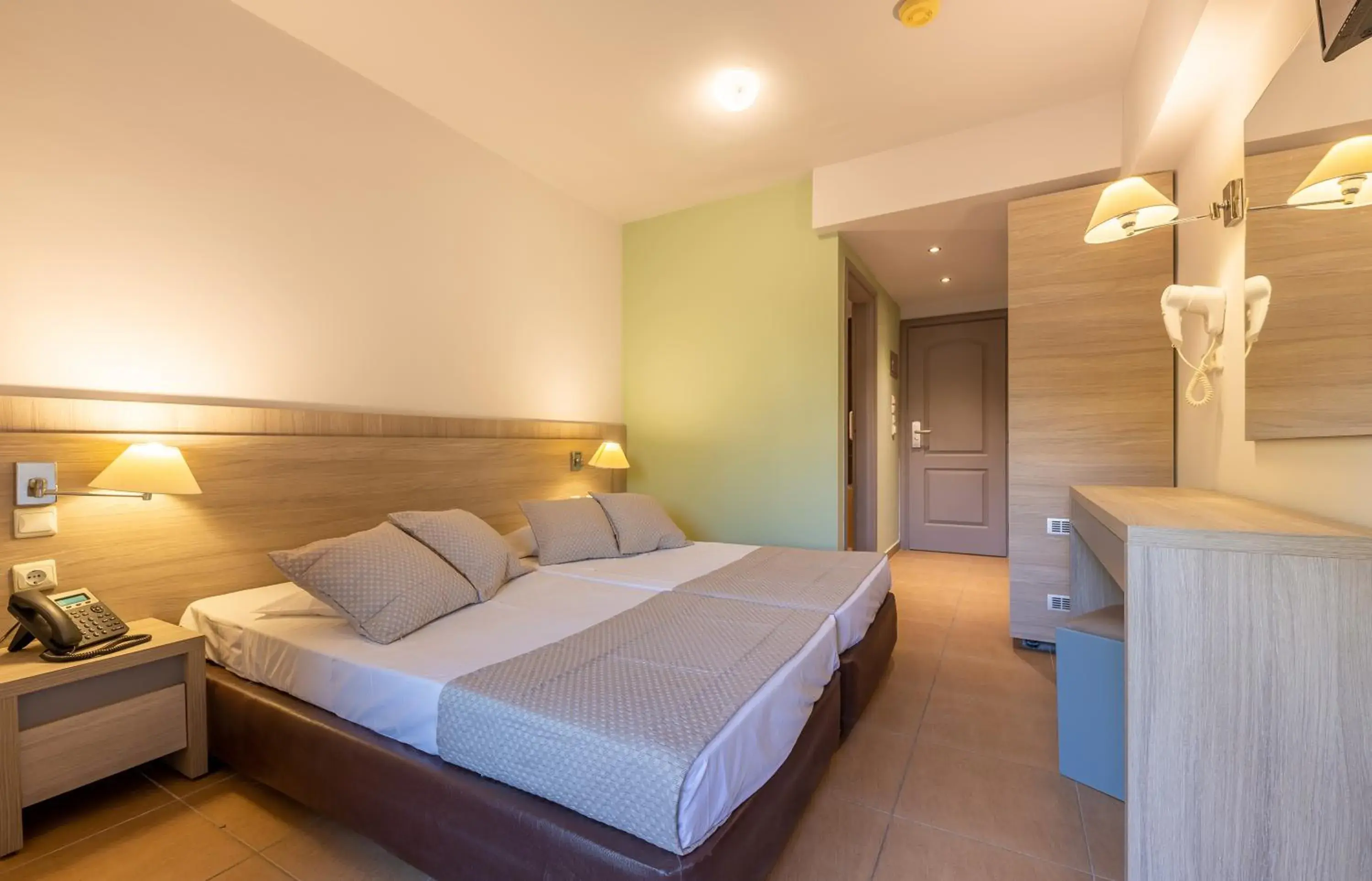 Bed in Akti Beach Club Bed in Akti Beach Club