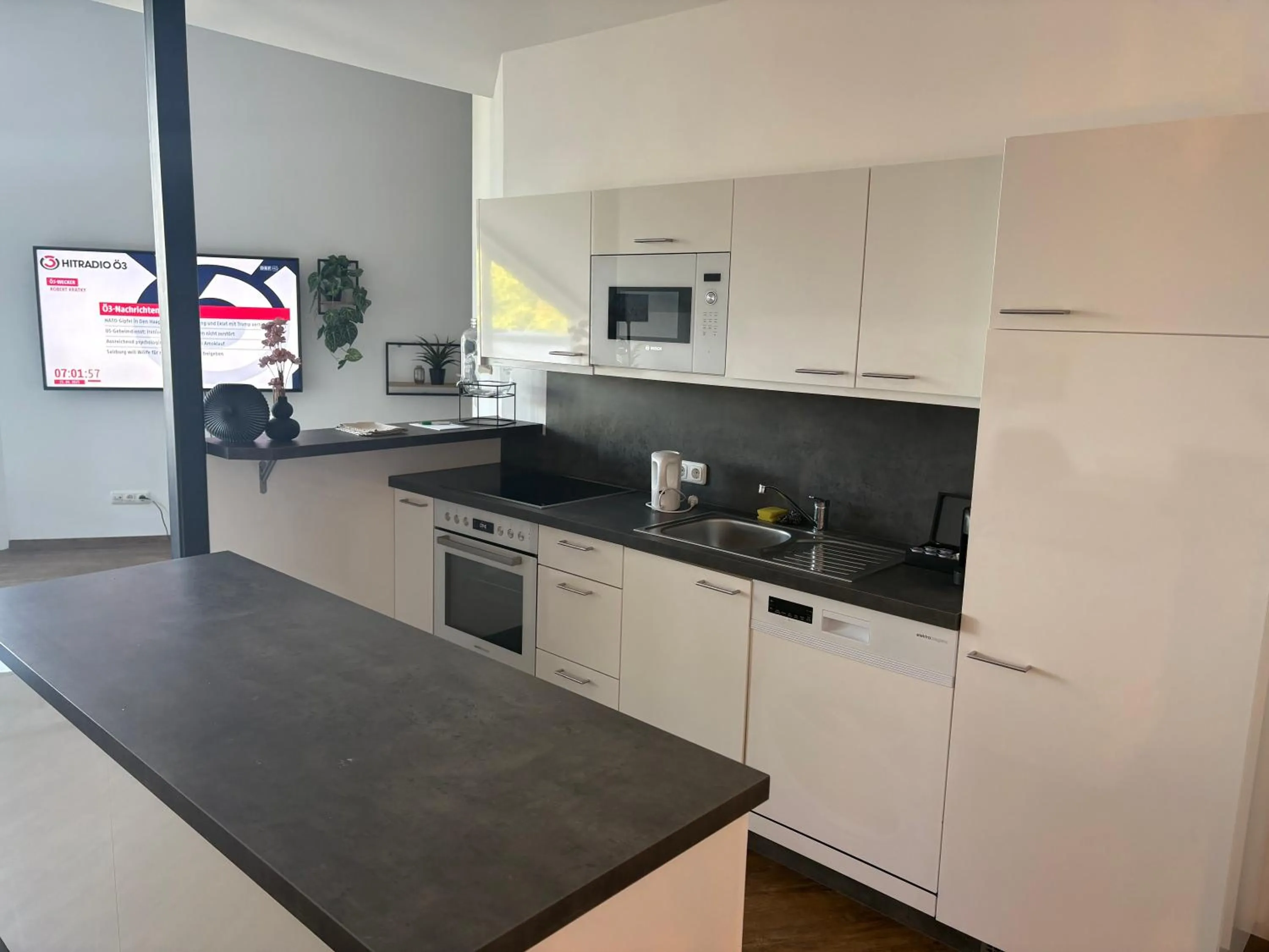 Kitchen or kitchenette in Hotel Stiegler Bed & Breakfast