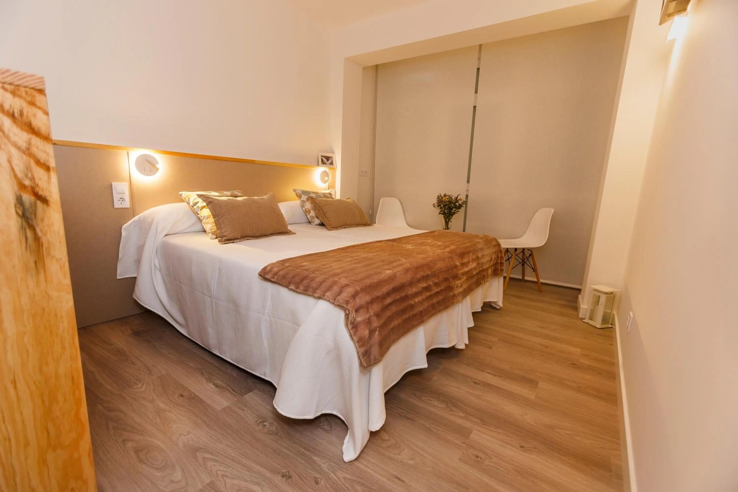 Bed in Apartamentos Costa da Morte Muxia