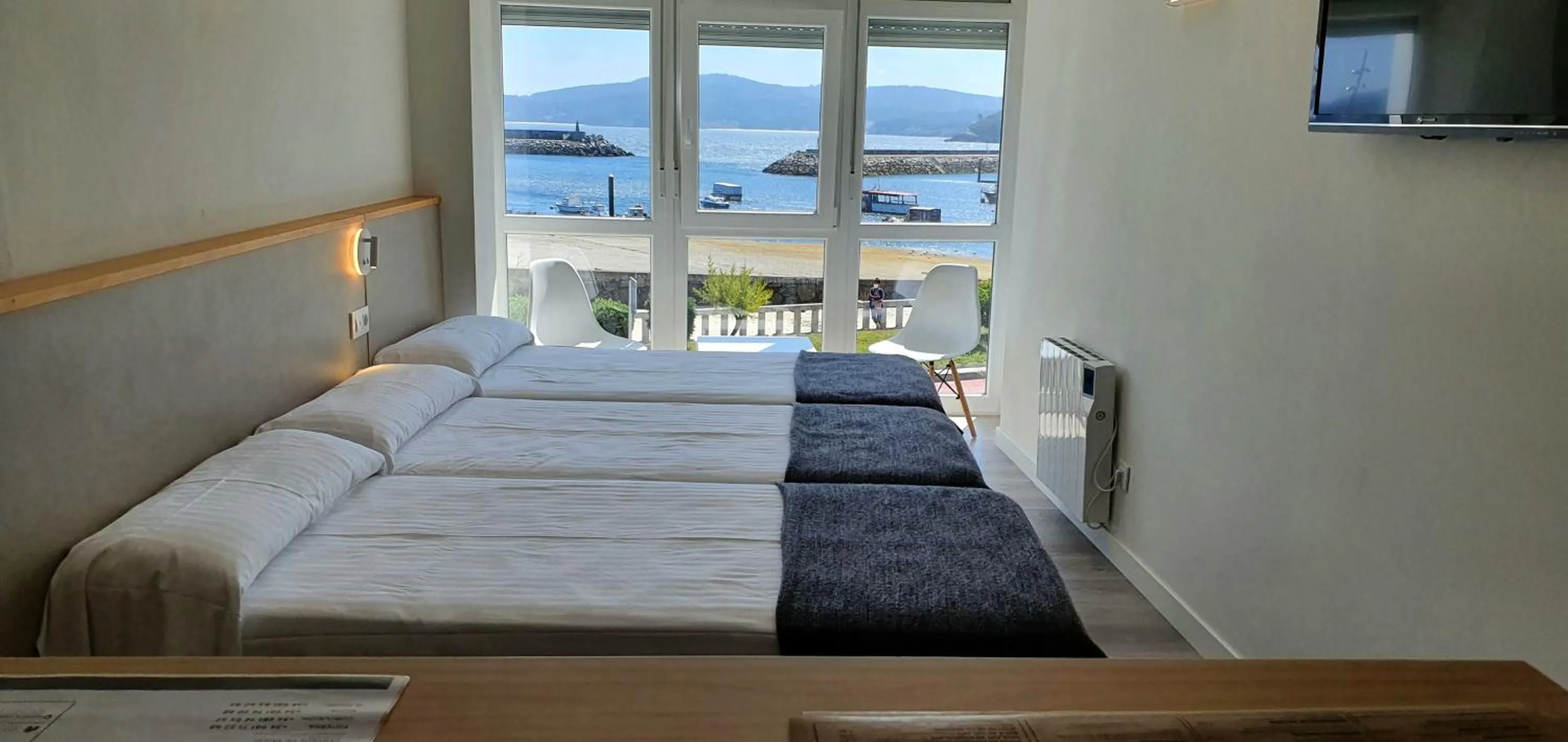 Bed in Apartamentos Costa da Morte Muxia