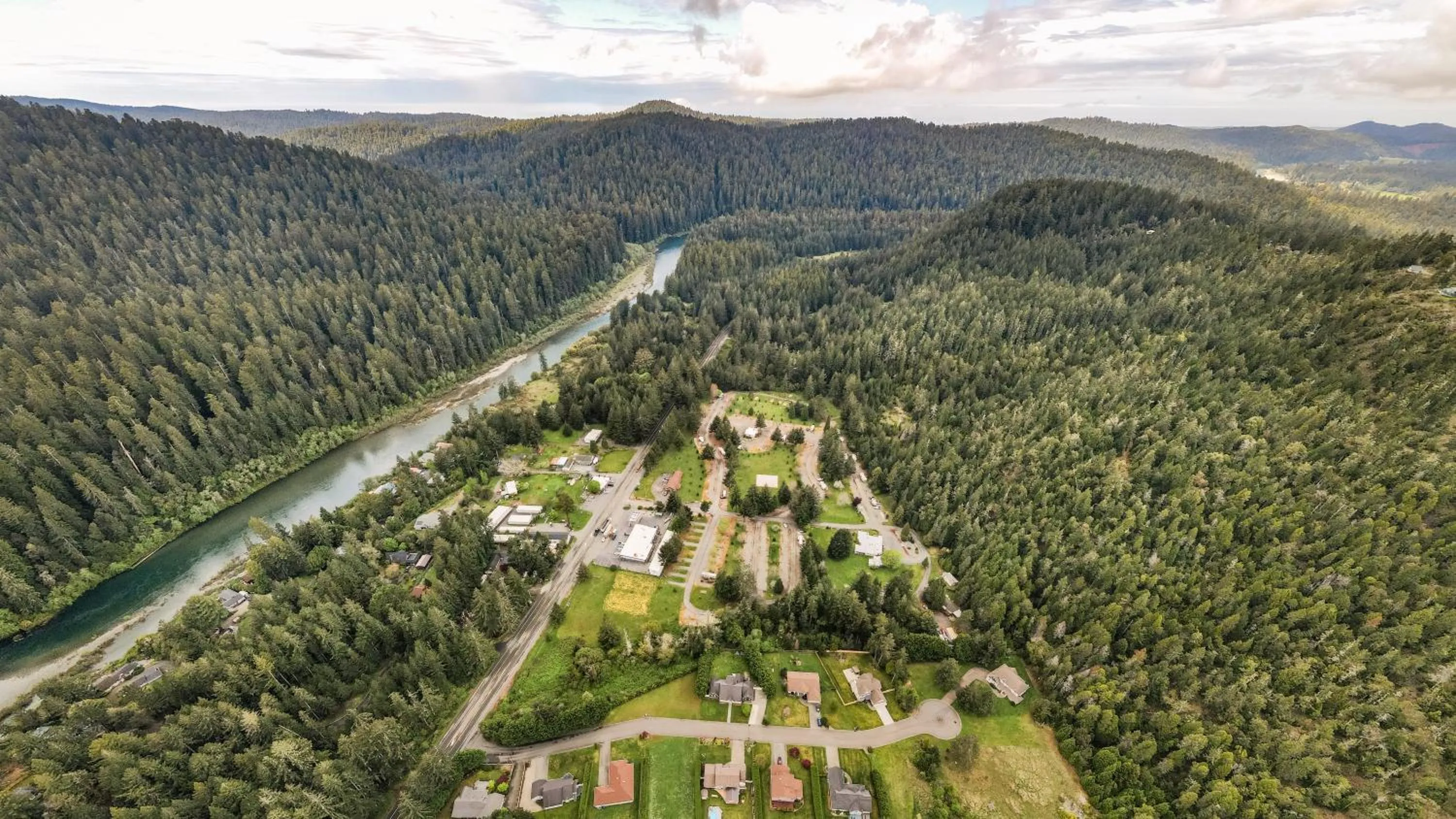 Bird's eye view in Redwood Meadows RV Resort