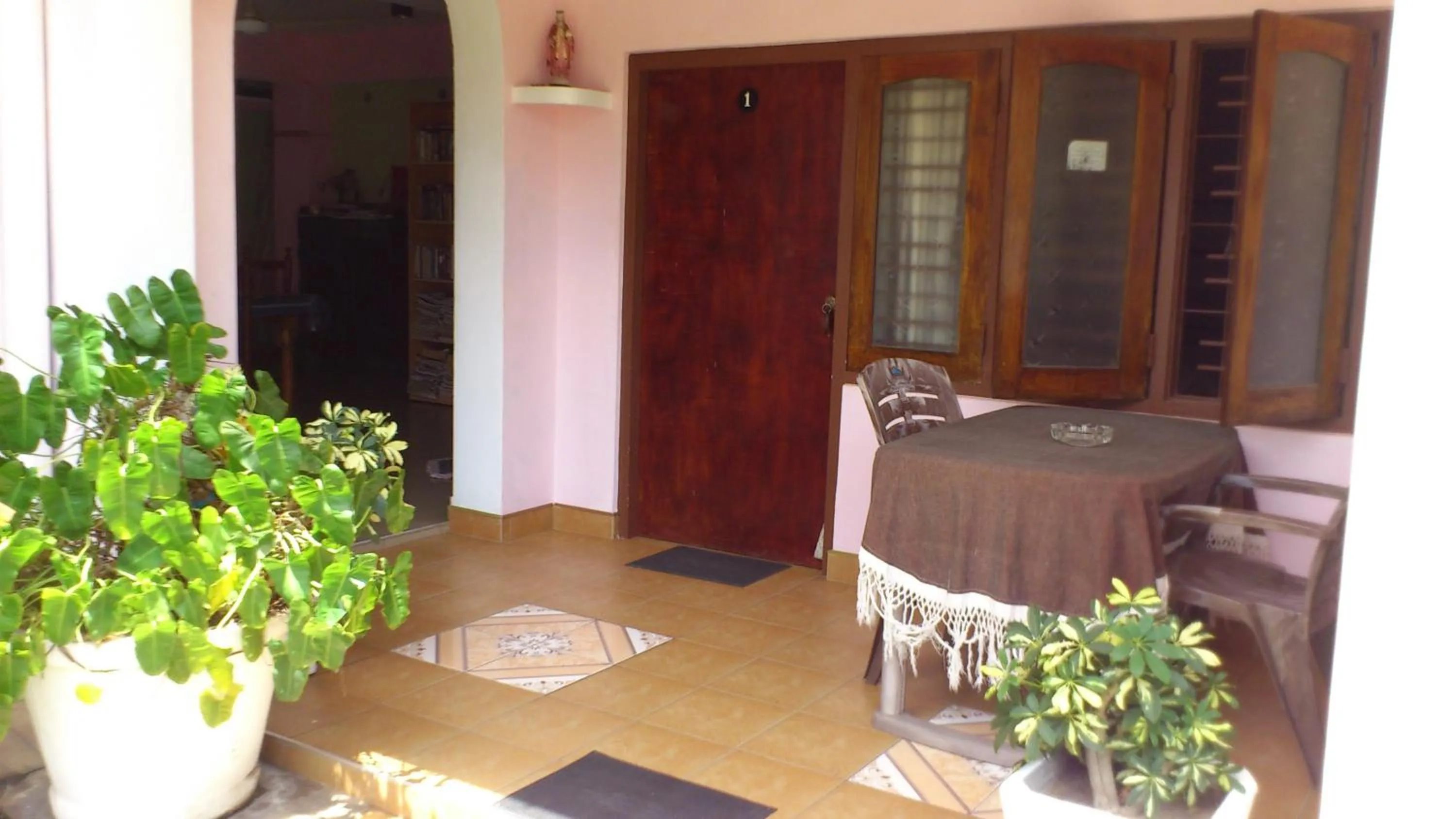Balcony/Terrace in Ocean View tourist guest house at Negombo beach near the airport