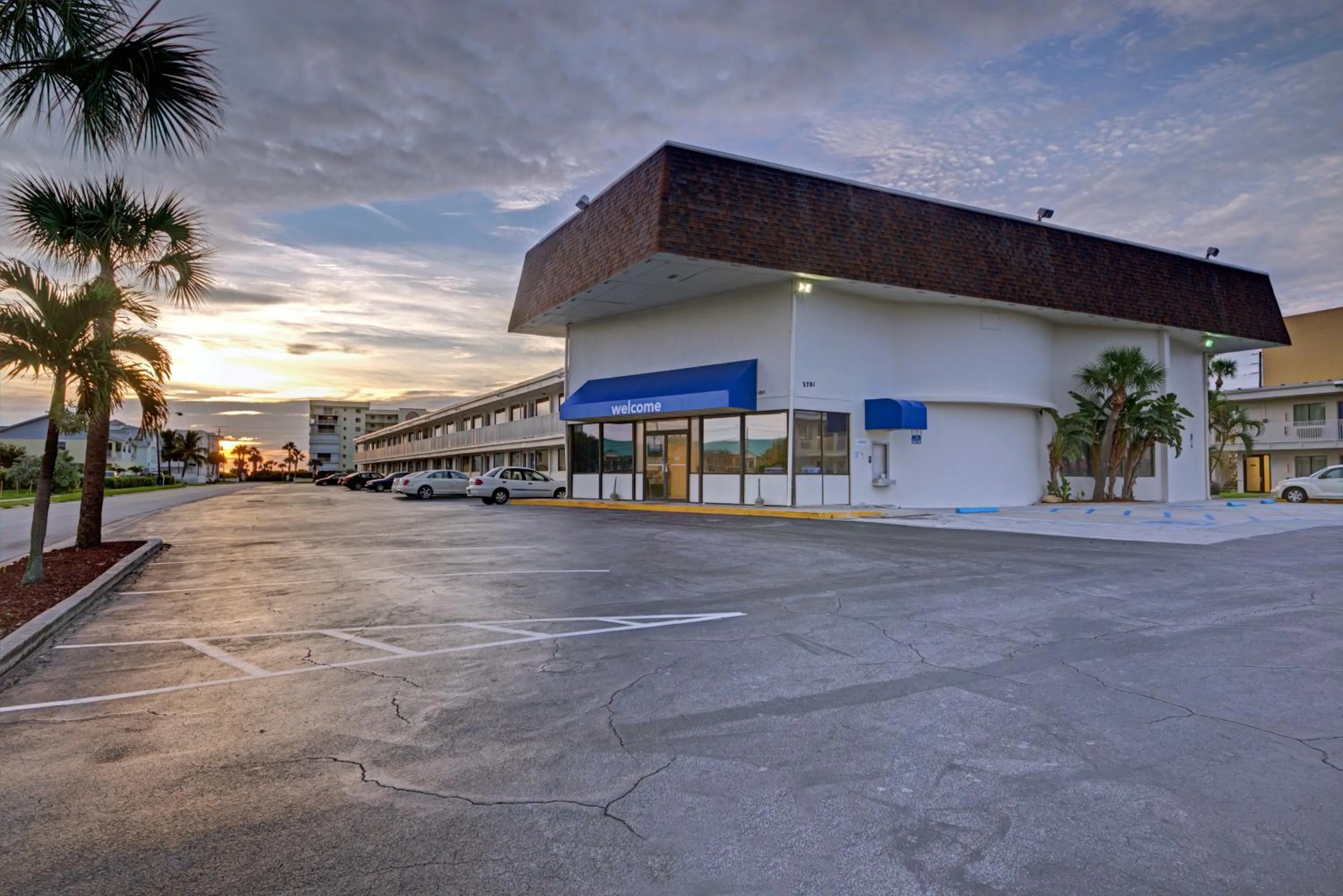 Facade/entrance in Motel 6-Cocoa Beach, FL