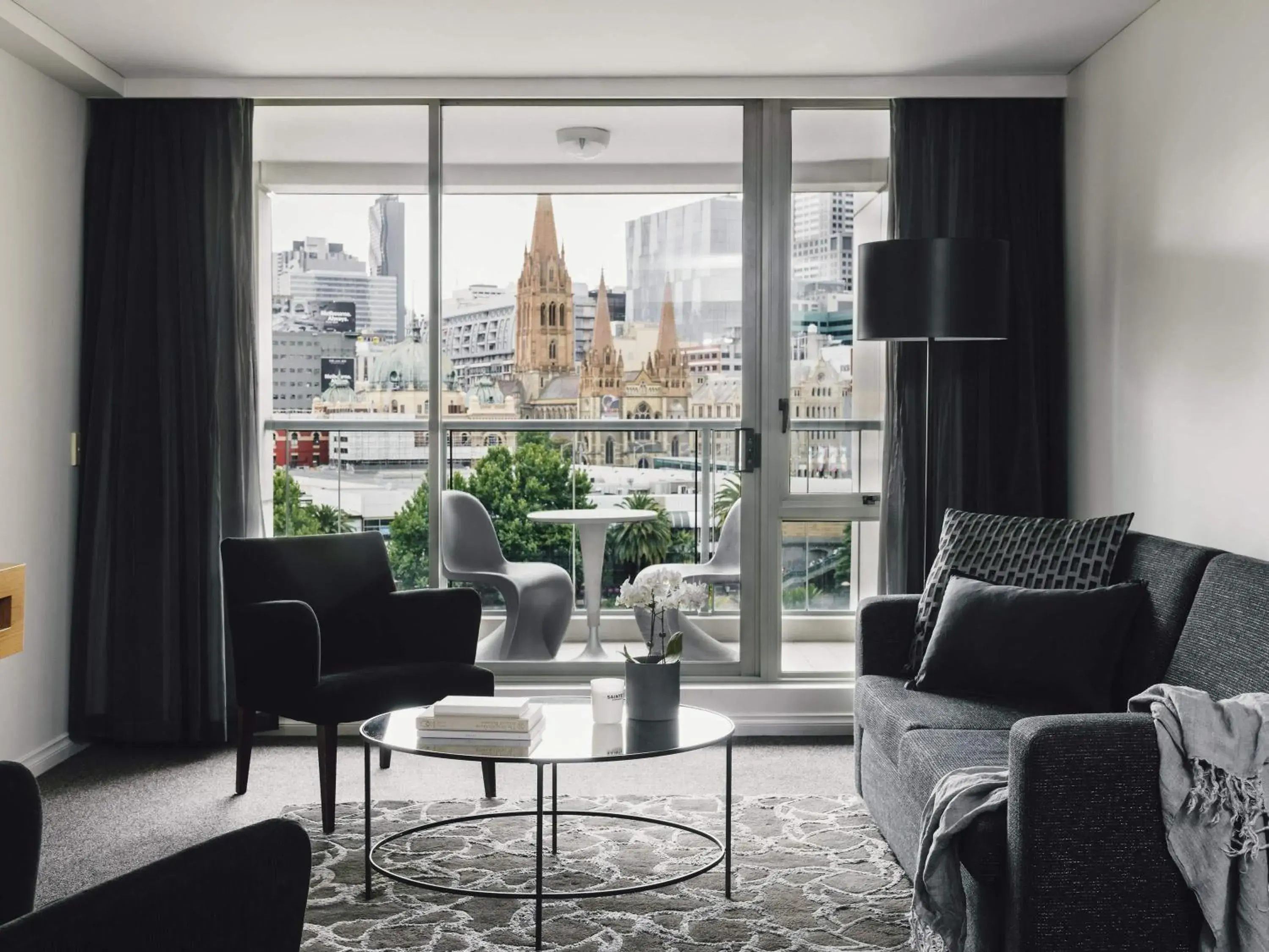 Two-Bedroom Two-Bathroom Deluxe Suite with Balcony and River View - Floors 10-15 in Quay West Suites Melbourne Two-Bedroom Two-Bathroom Deluxe Suite with Balcony and River View - Floors 10-15 in Quay West Suites Melbourne