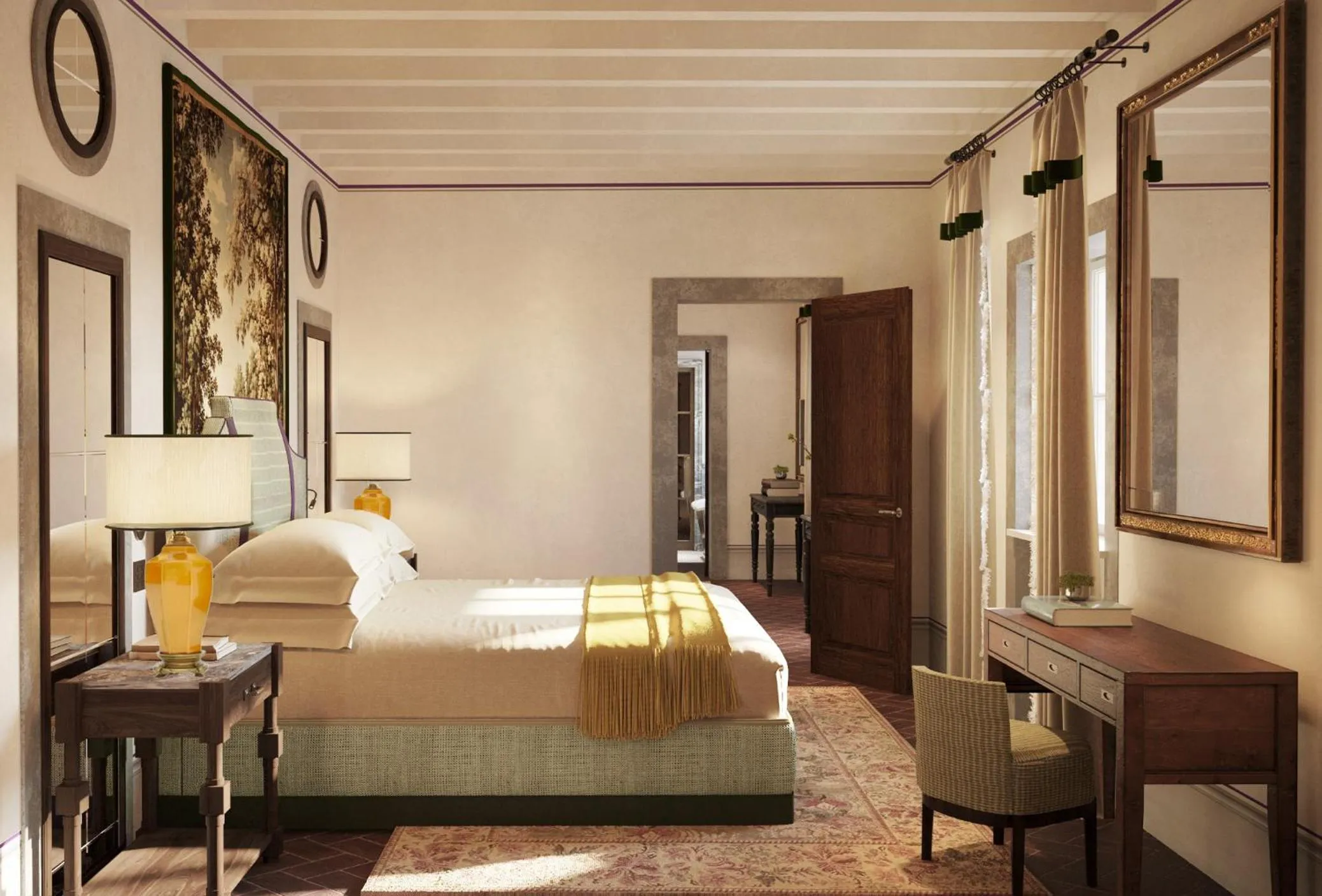 Bedroom, Bed in Villa San Michele, A Belmond Hotel, Florence