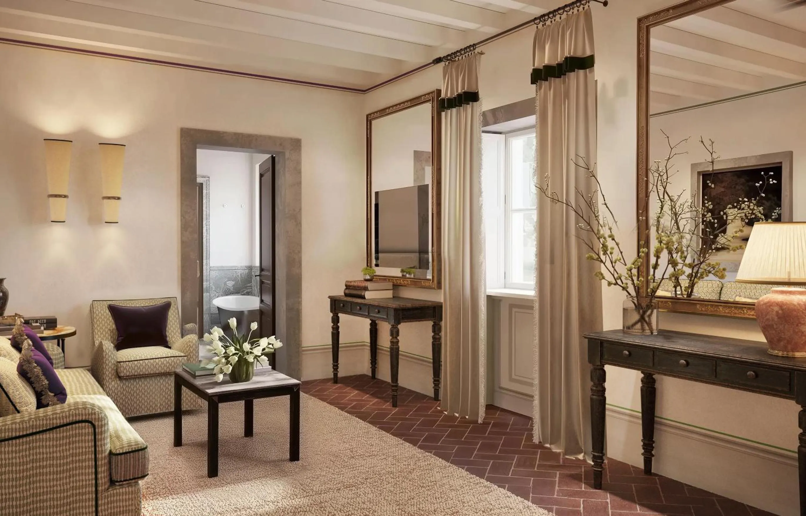 Living room in Villa San Michele, A Belmond Hotel, Florence