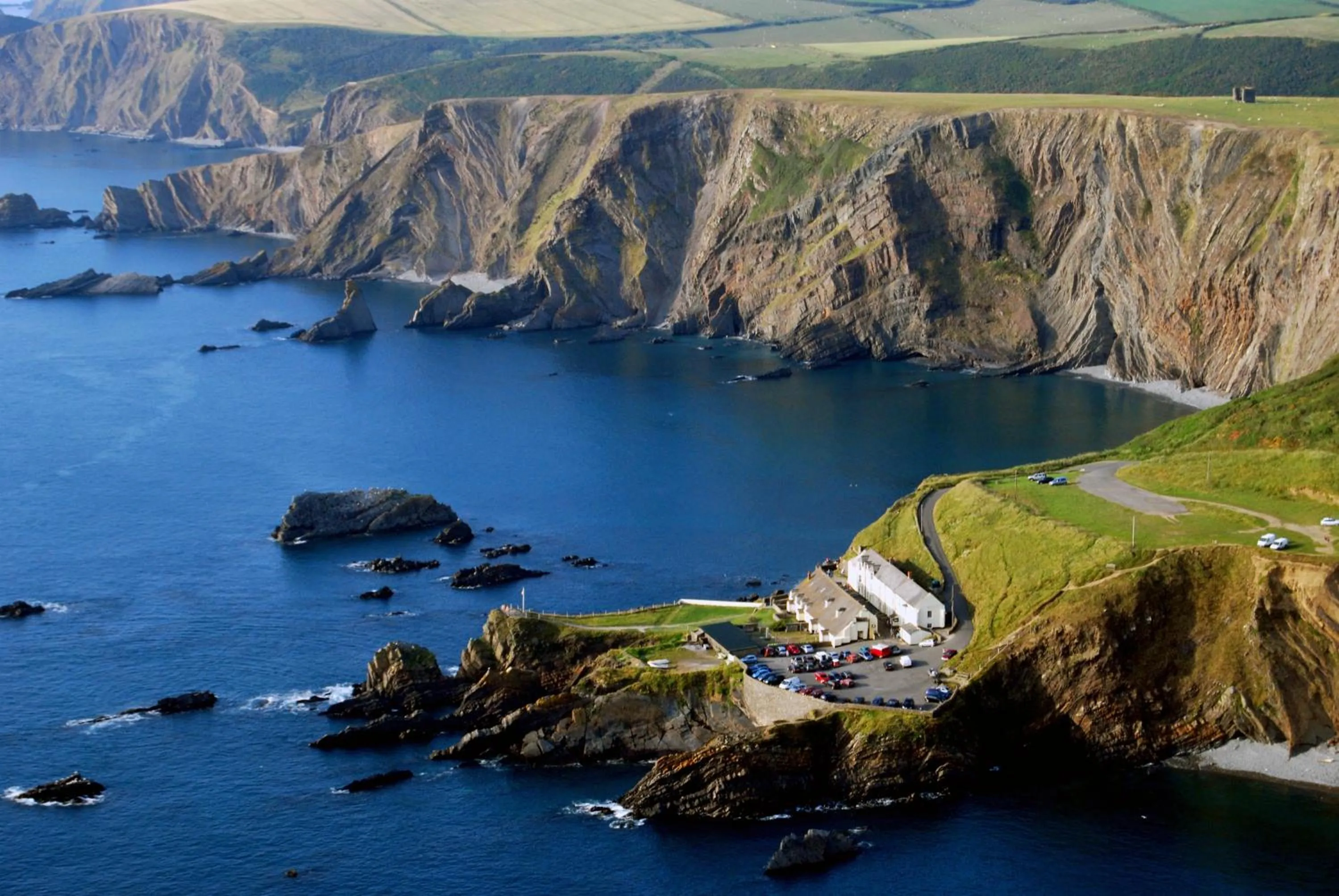 Bird's eye view in Hartland Quay Hotel