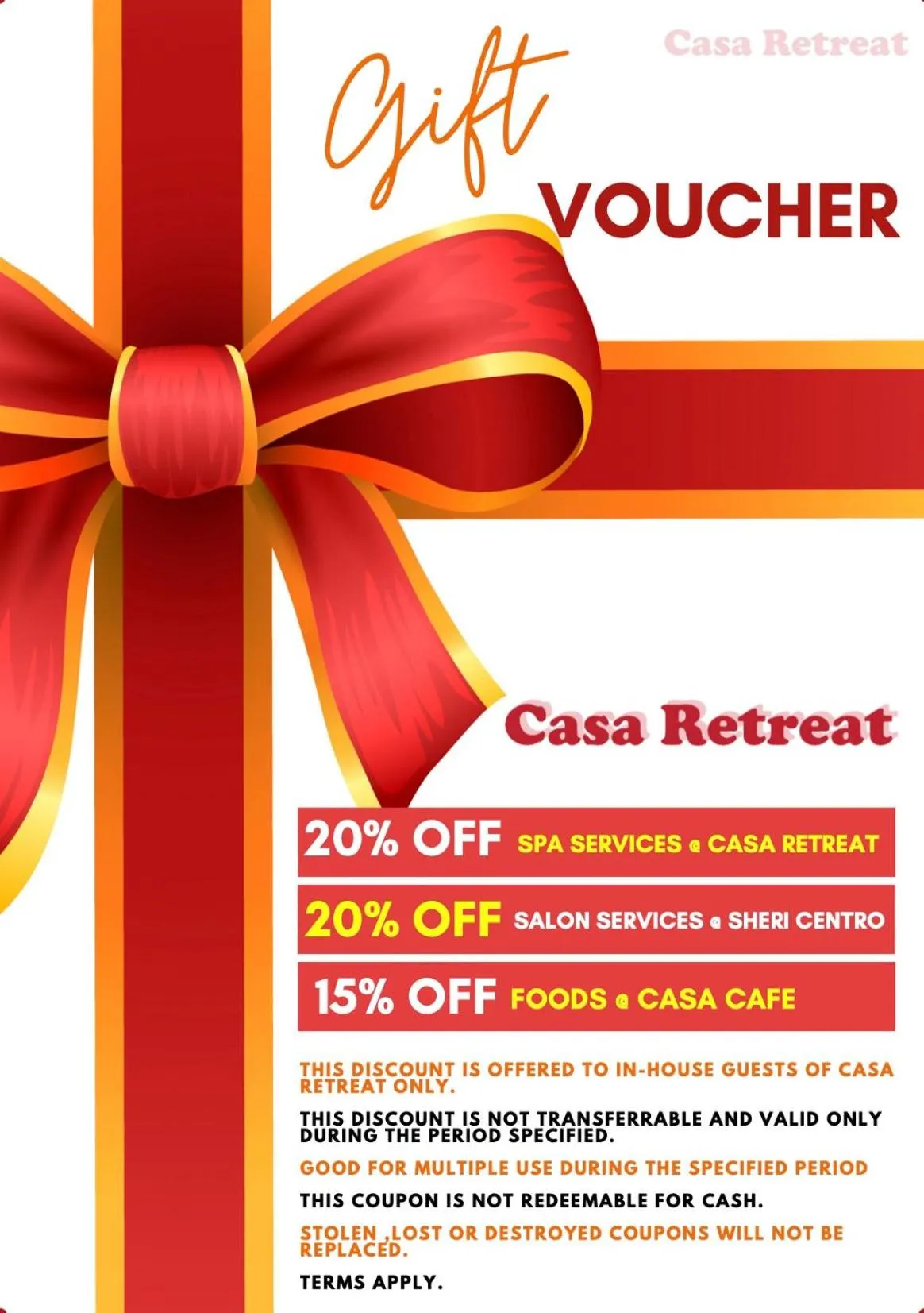 Restaurant/places to eat in Casa Retreat