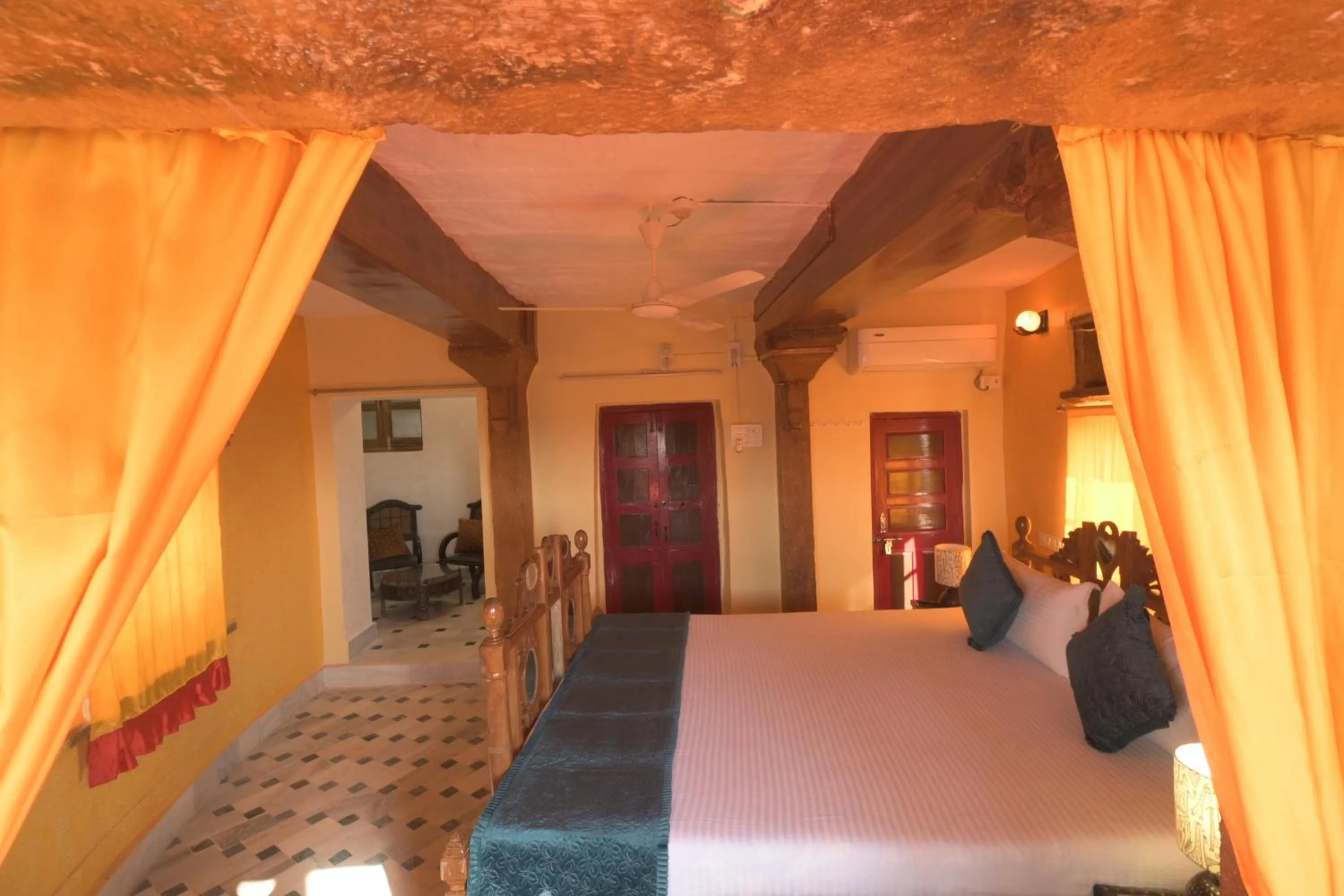 Bed in Deepak Hotel & Restaurant